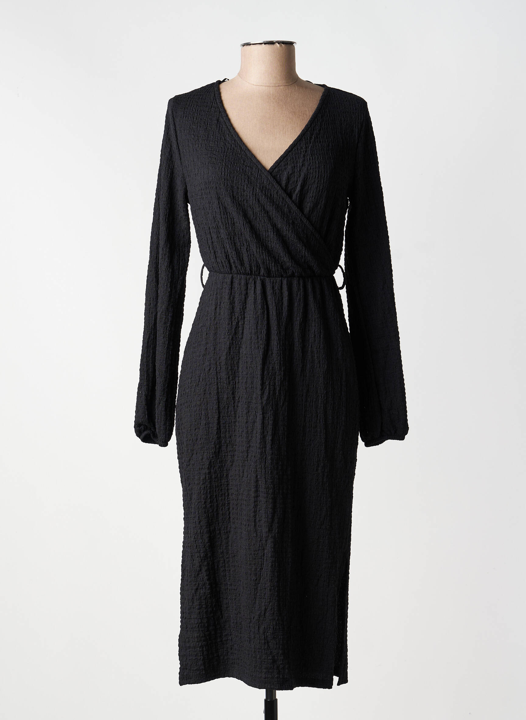 Rochie midi mâneci 3/4 mâneci 3/4 negru VERO MODA femeie