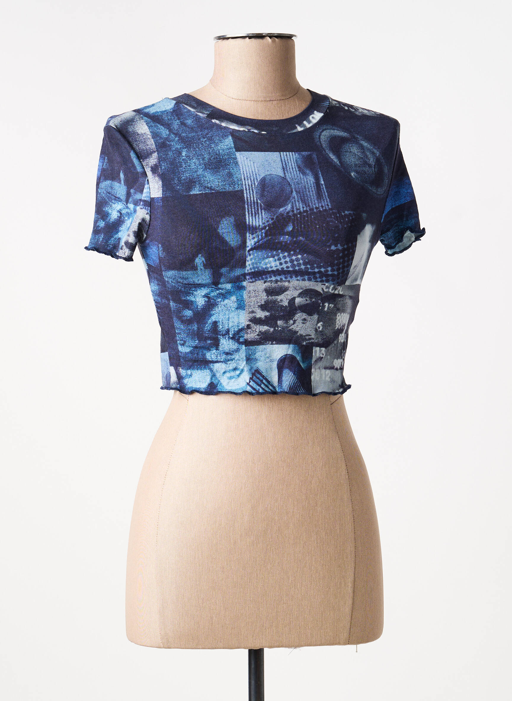 Tricou albastru TALLY WEIJL femeie