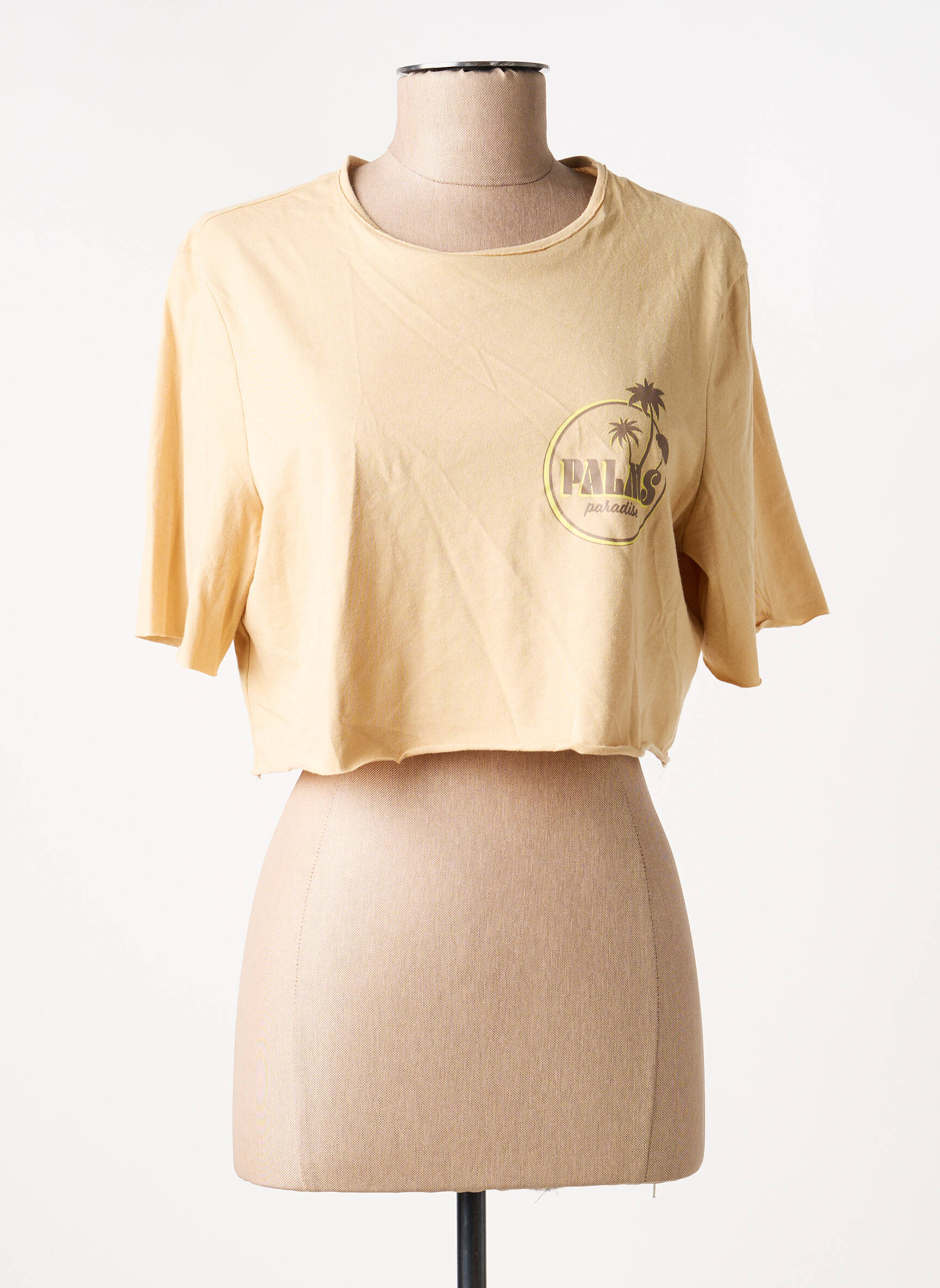 Tricou guler rotund bej ONLY femeie