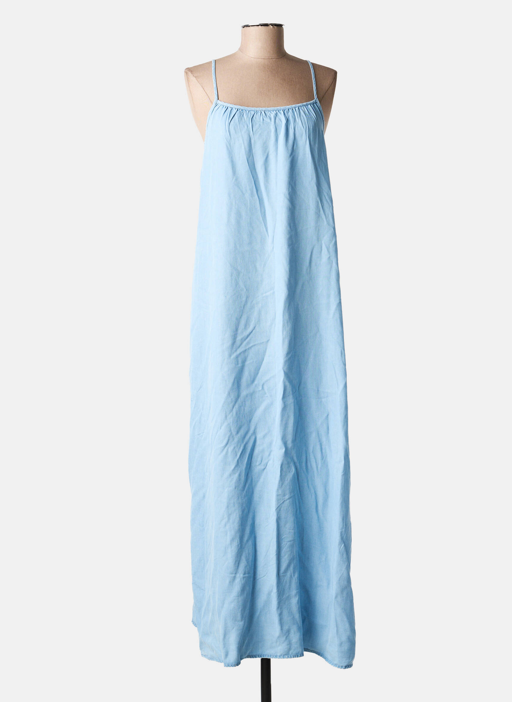 Rochie lungă fără mâneci fără mâneci albastru VILA femeie