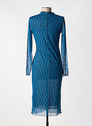 Rochie midi guler rotund albastru ONLY femeie