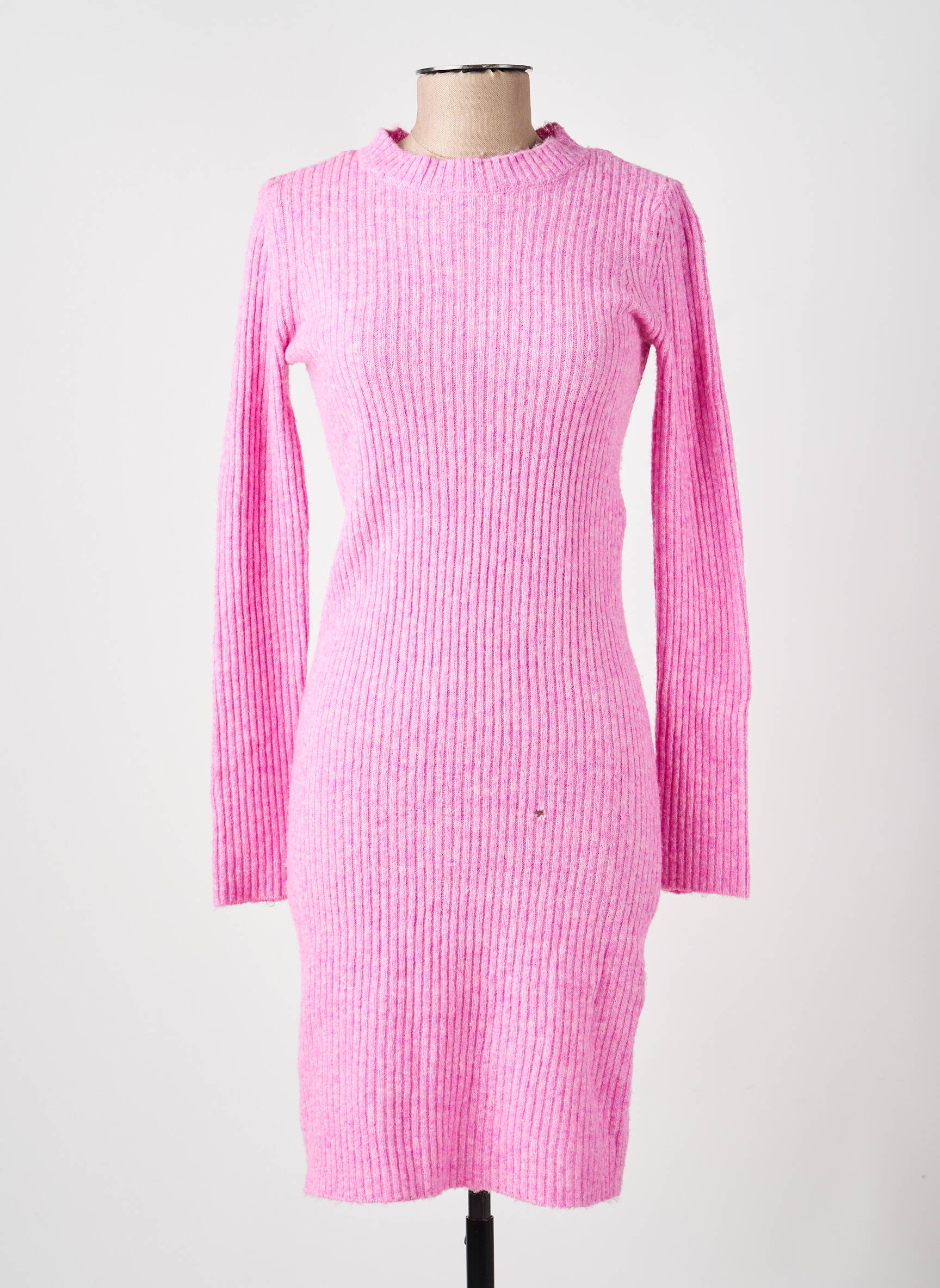 Rochie pulover guler rotund mâneci lungi roz VERO MODA femeie
