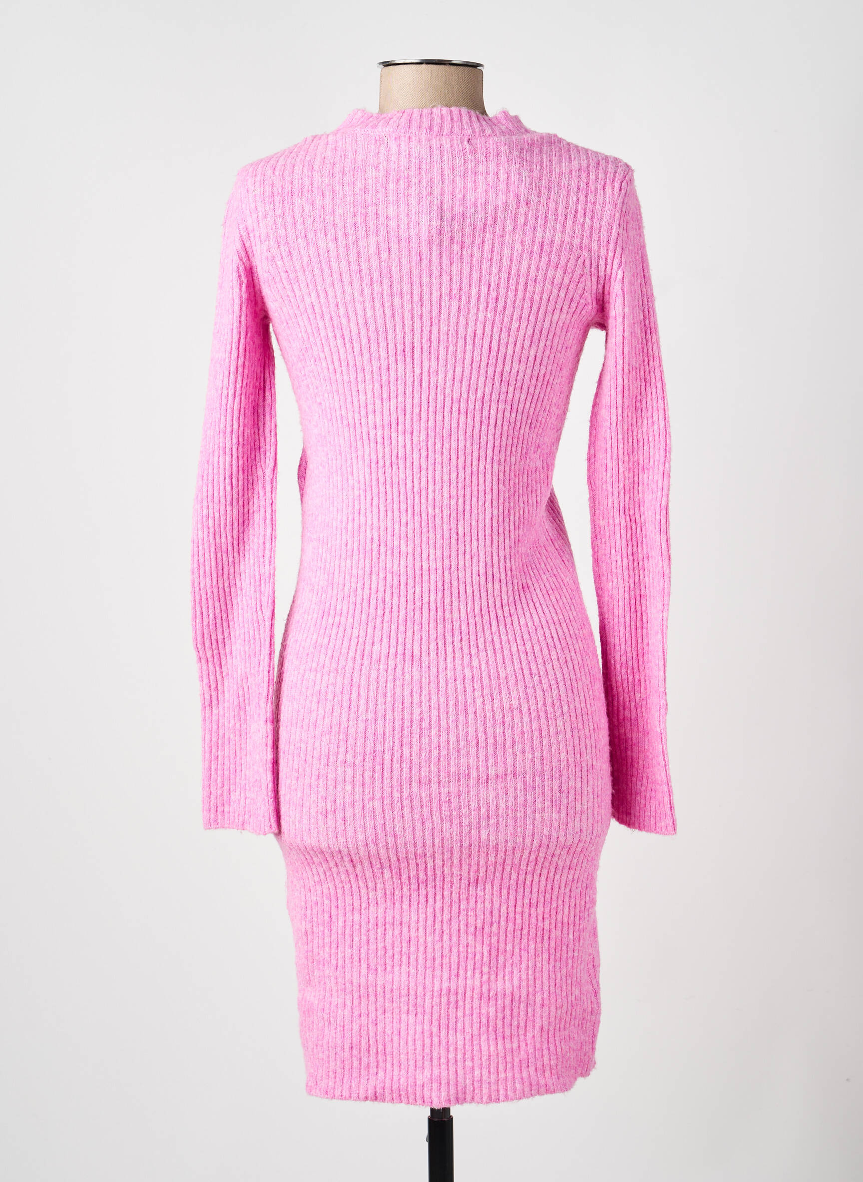 Rochie pulover guler rotund mâneci lungi roz VERO MODA femeie
