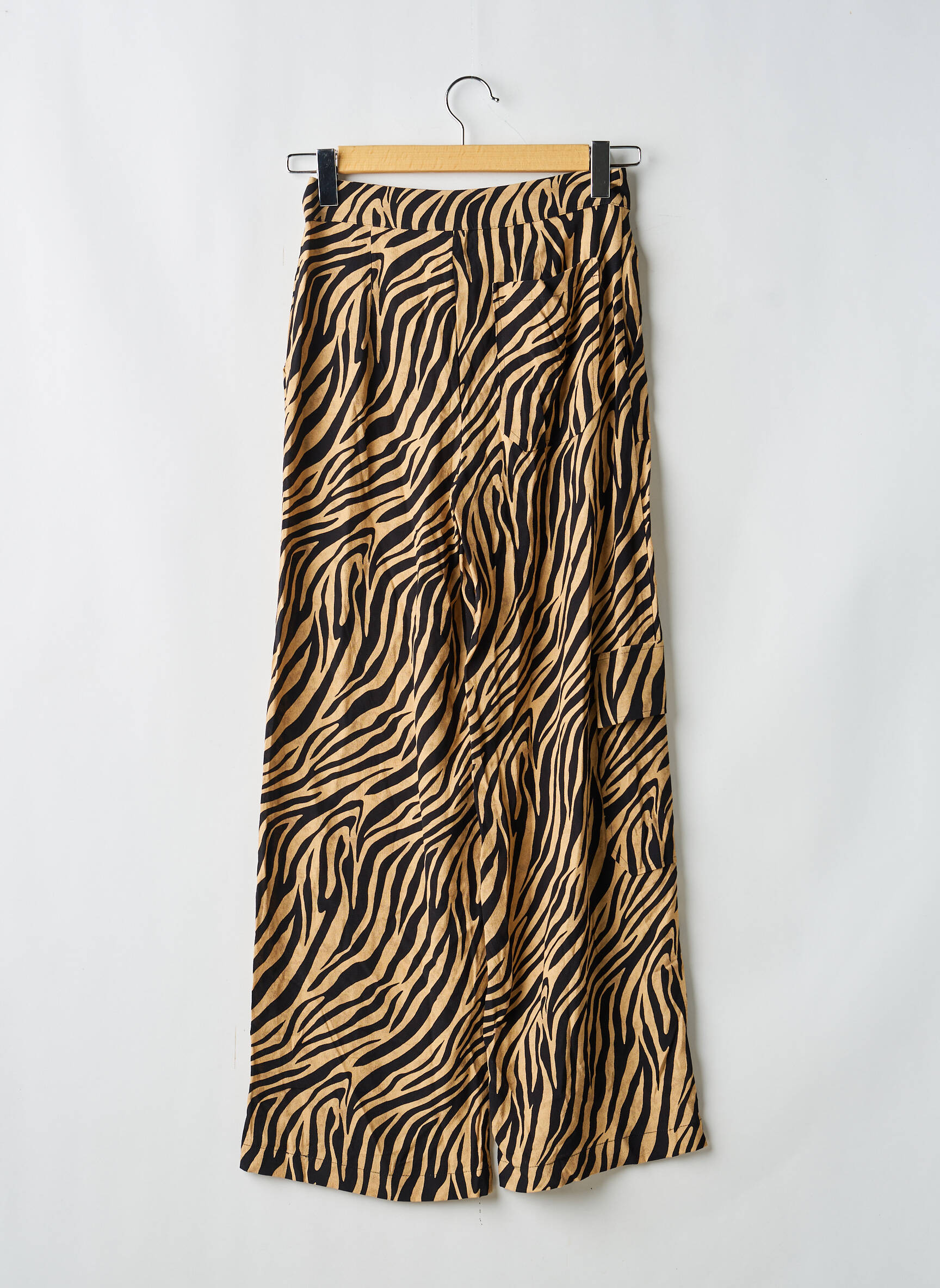 Pantalon larg maro MANGO femeie