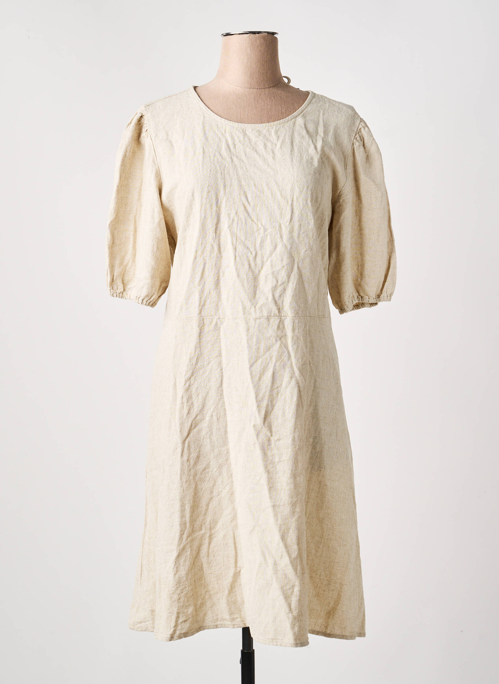 Rochie scurtă guler rotund alb JACQUELINE DE YONG femeie