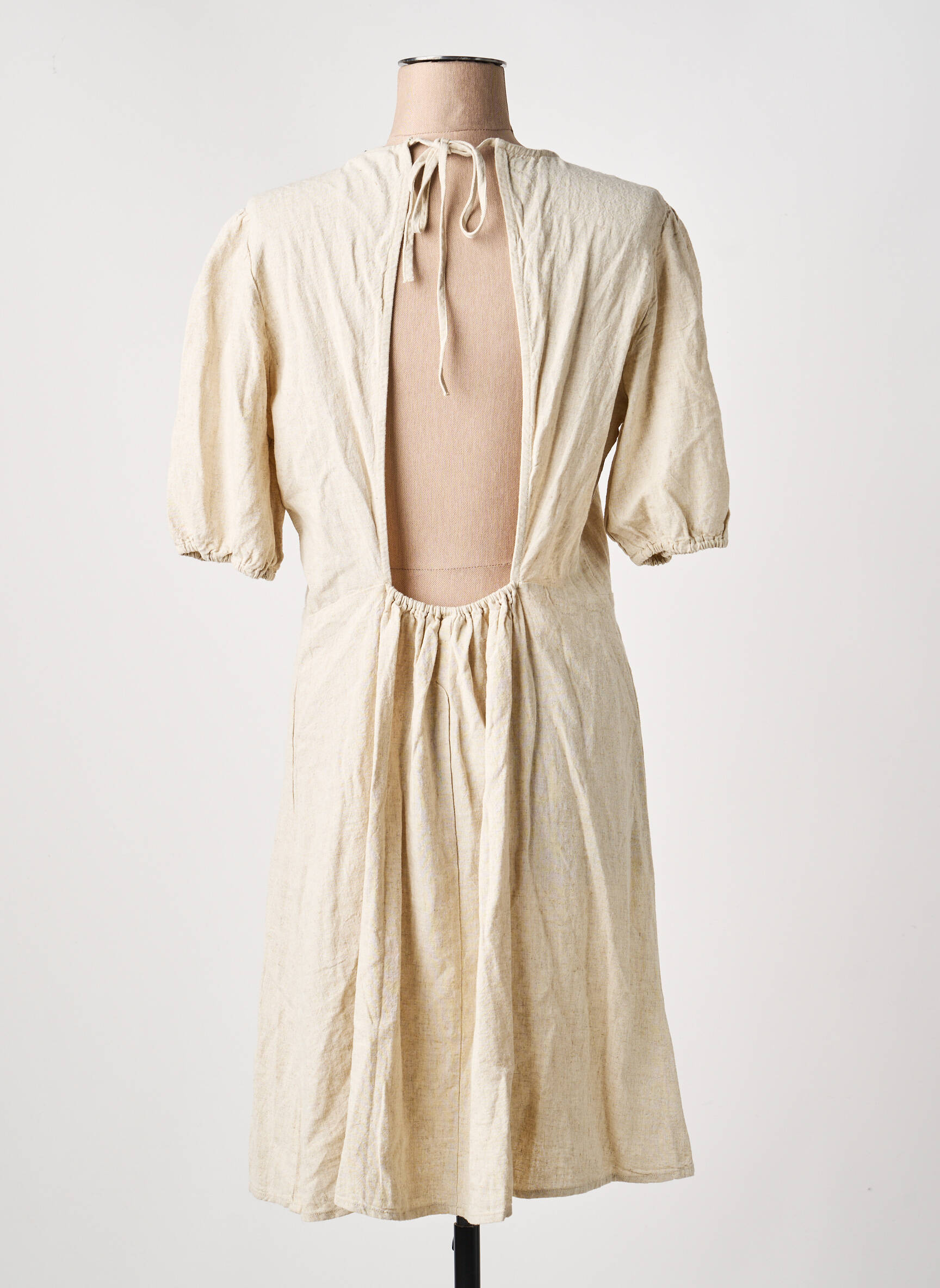 Rochie scurtă guler rotund alb JACQUELINE DE YONG femeie