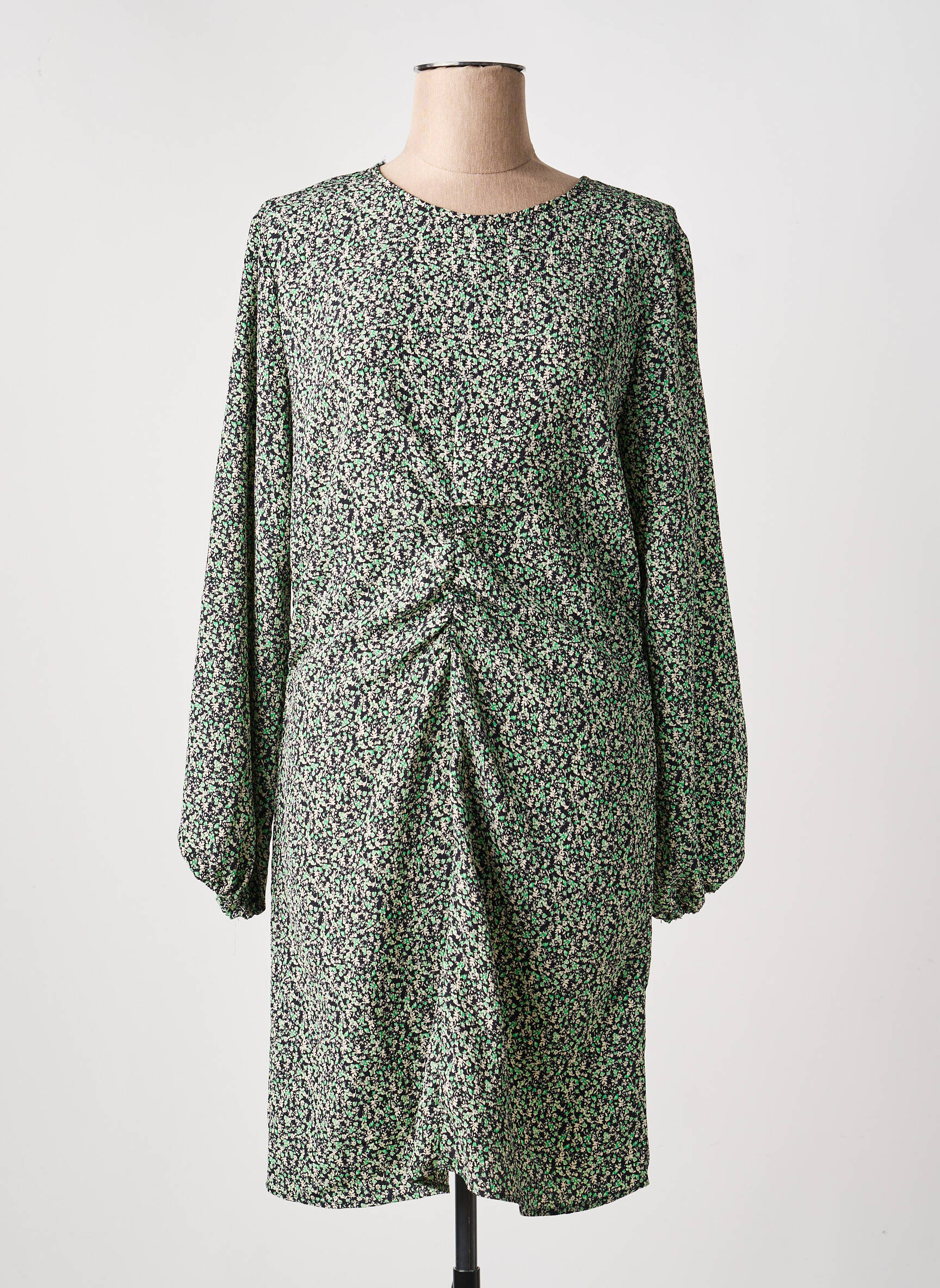 Rochie scurtă mâneci lungi mâneci lungi verde ONLY femeie