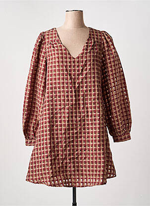 Rochie scurtă maro VILA femeie