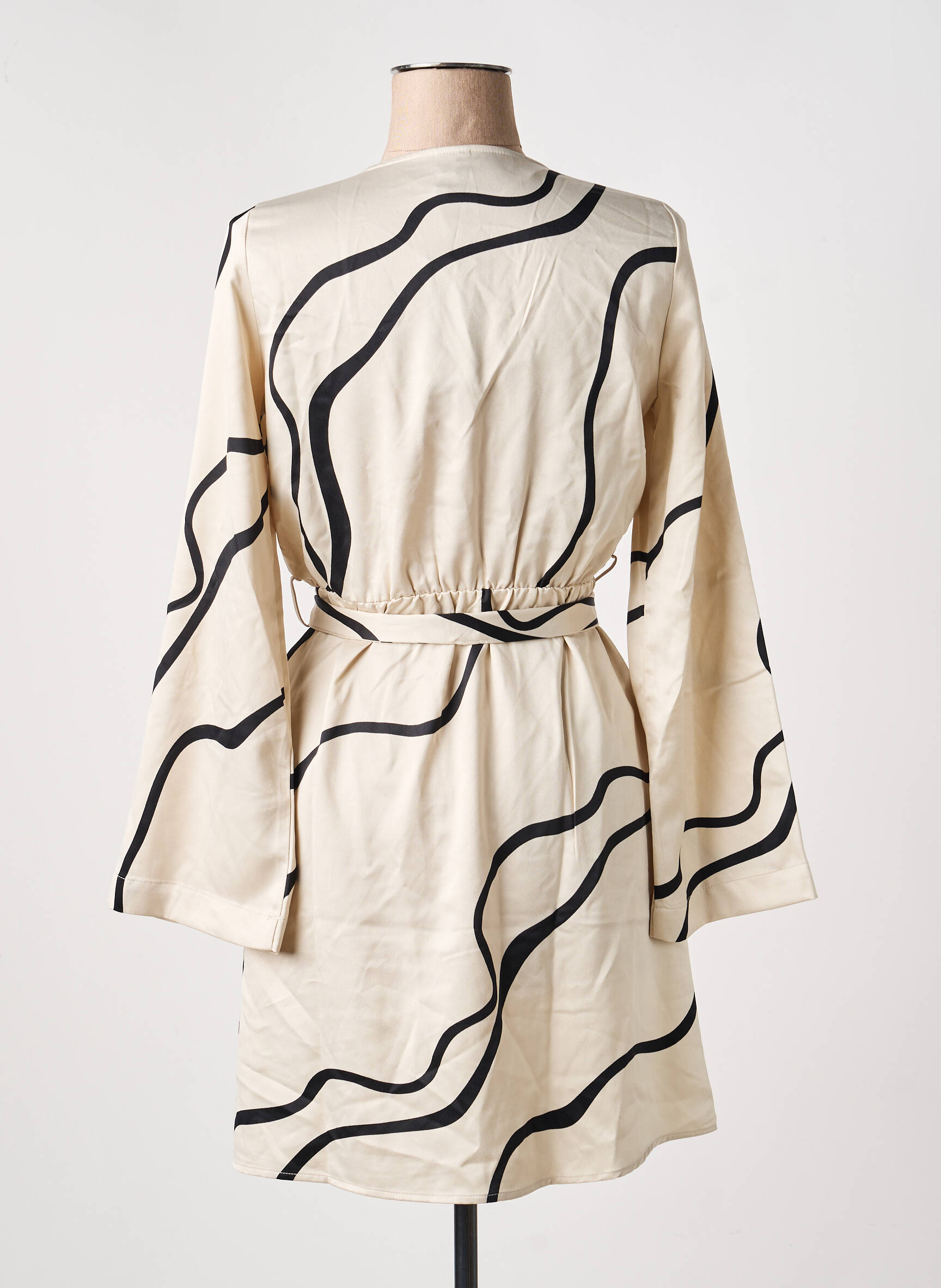 Rochie scurtă mâneci lungi mâneci lungi bej VERO MODA femeie
