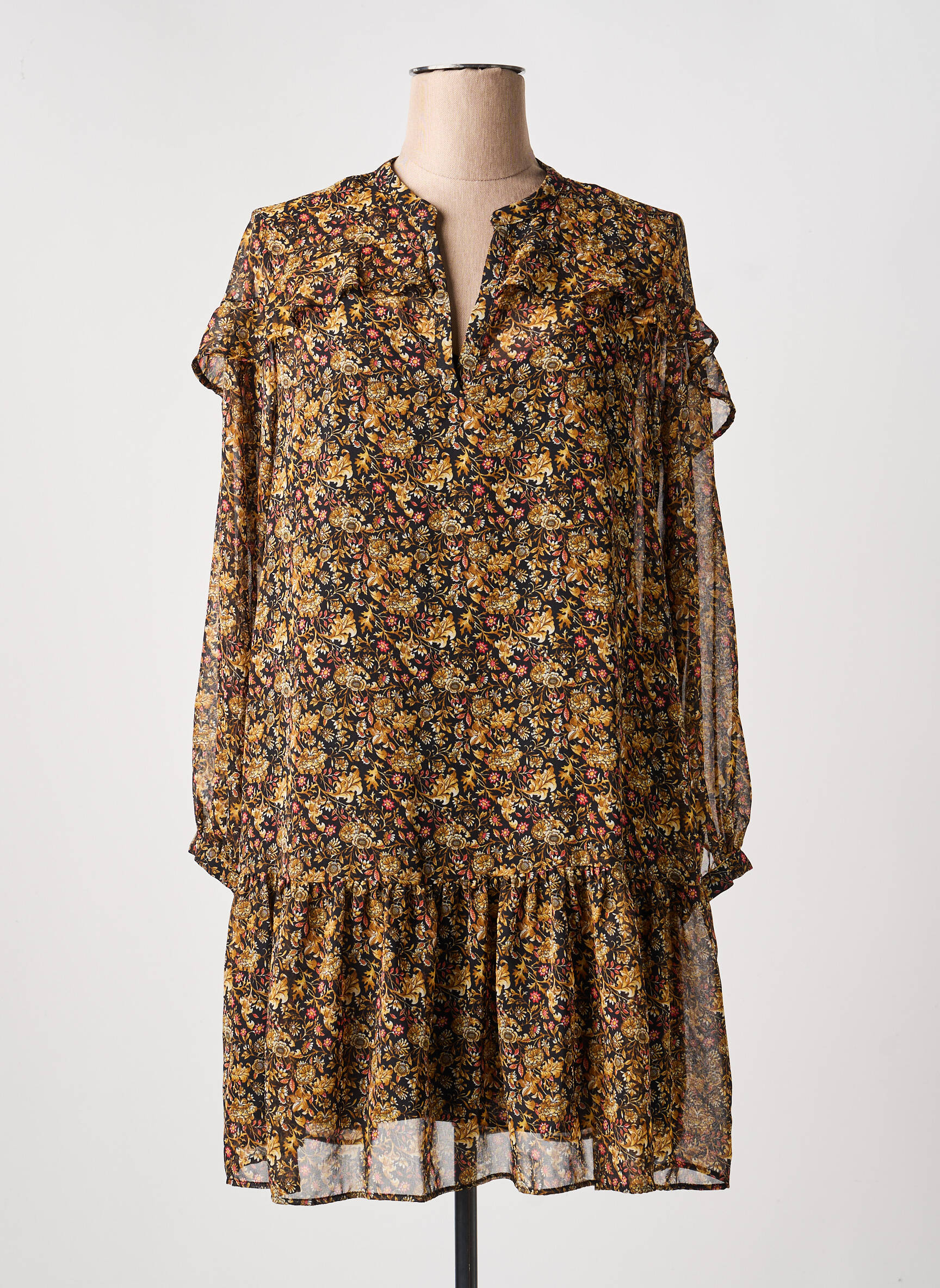 Rochie scurtă maro MANGO femeie