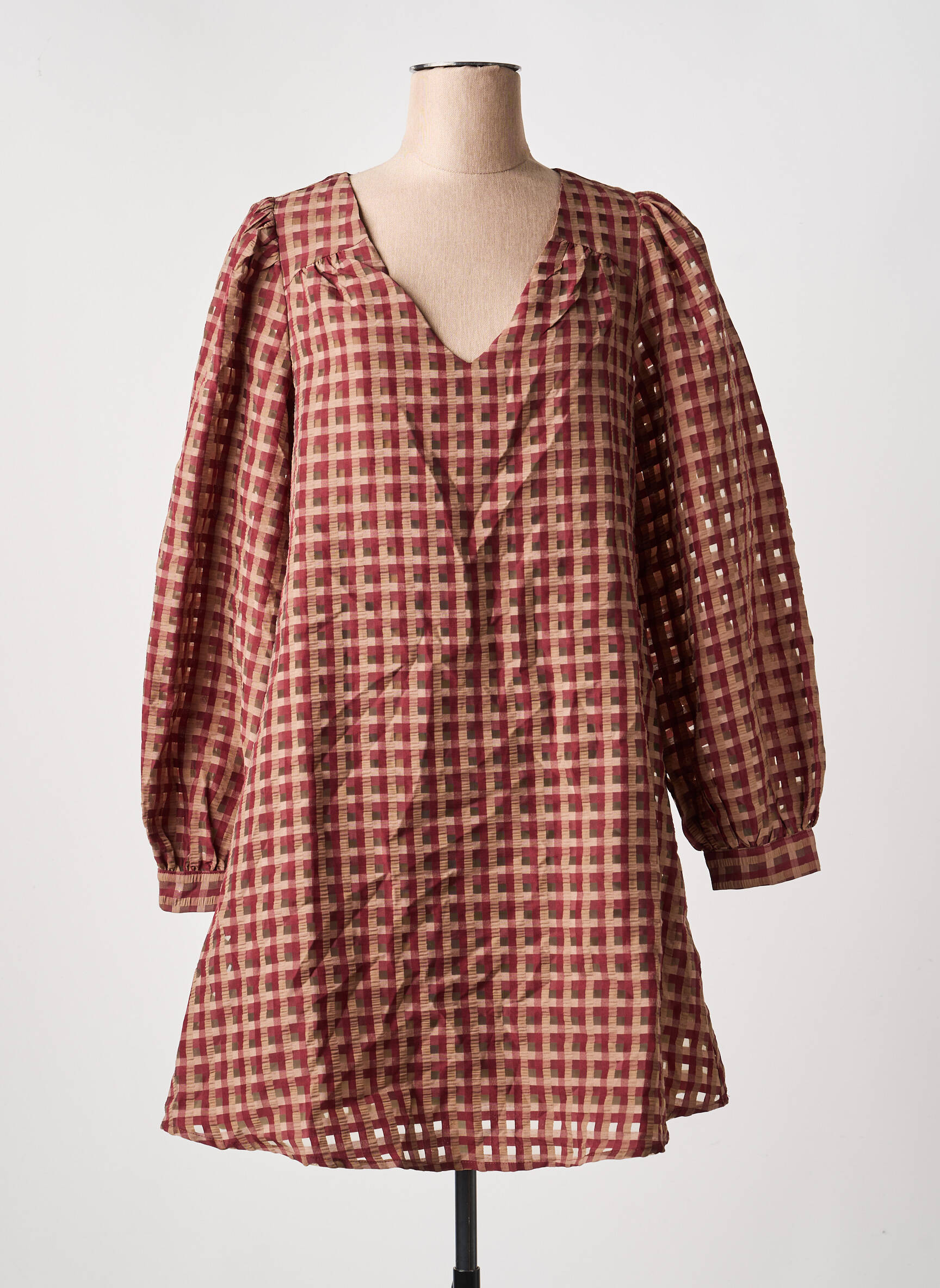 Rochie scurtă maro VILA femeie