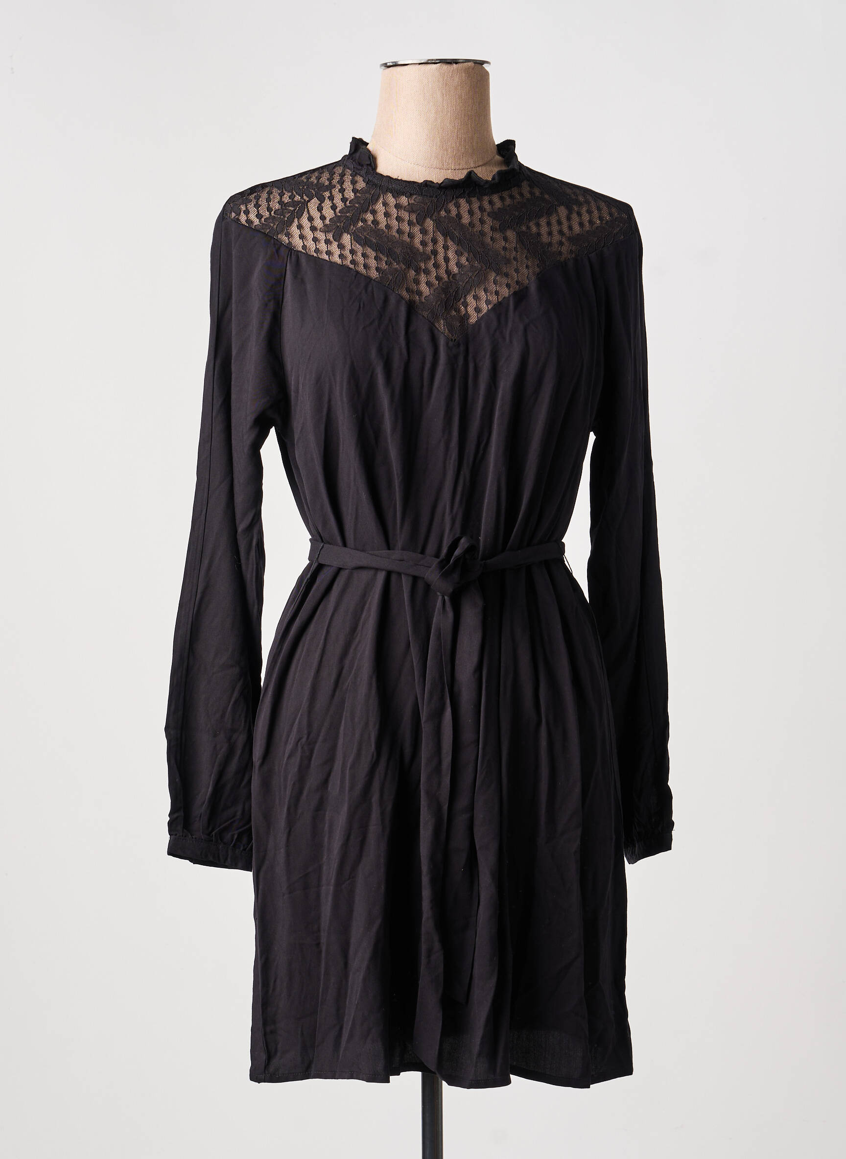 Rochie scurtă guler rotund negru VILA femeie