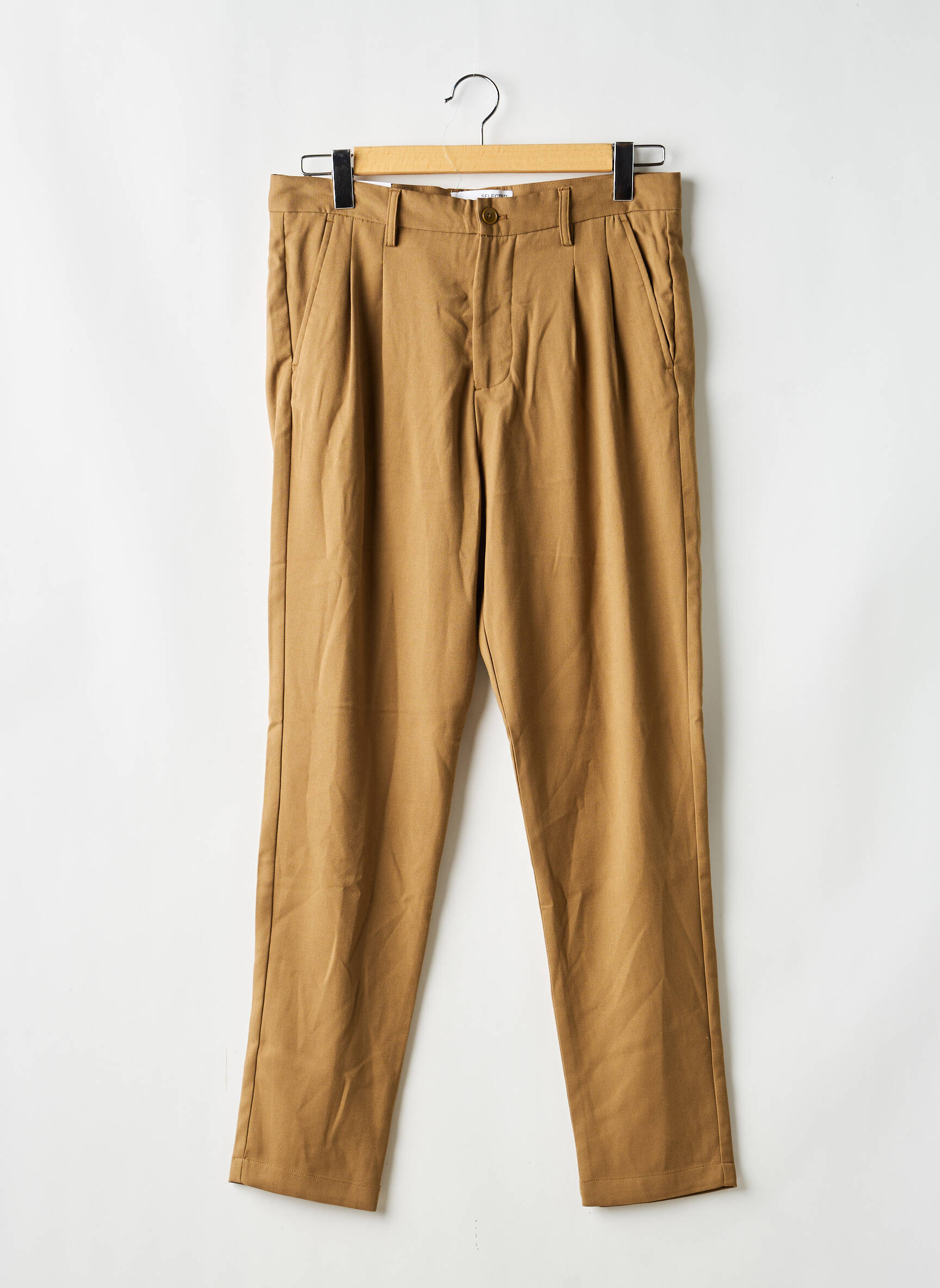 Pantalon drept bej SELECTED bărbat