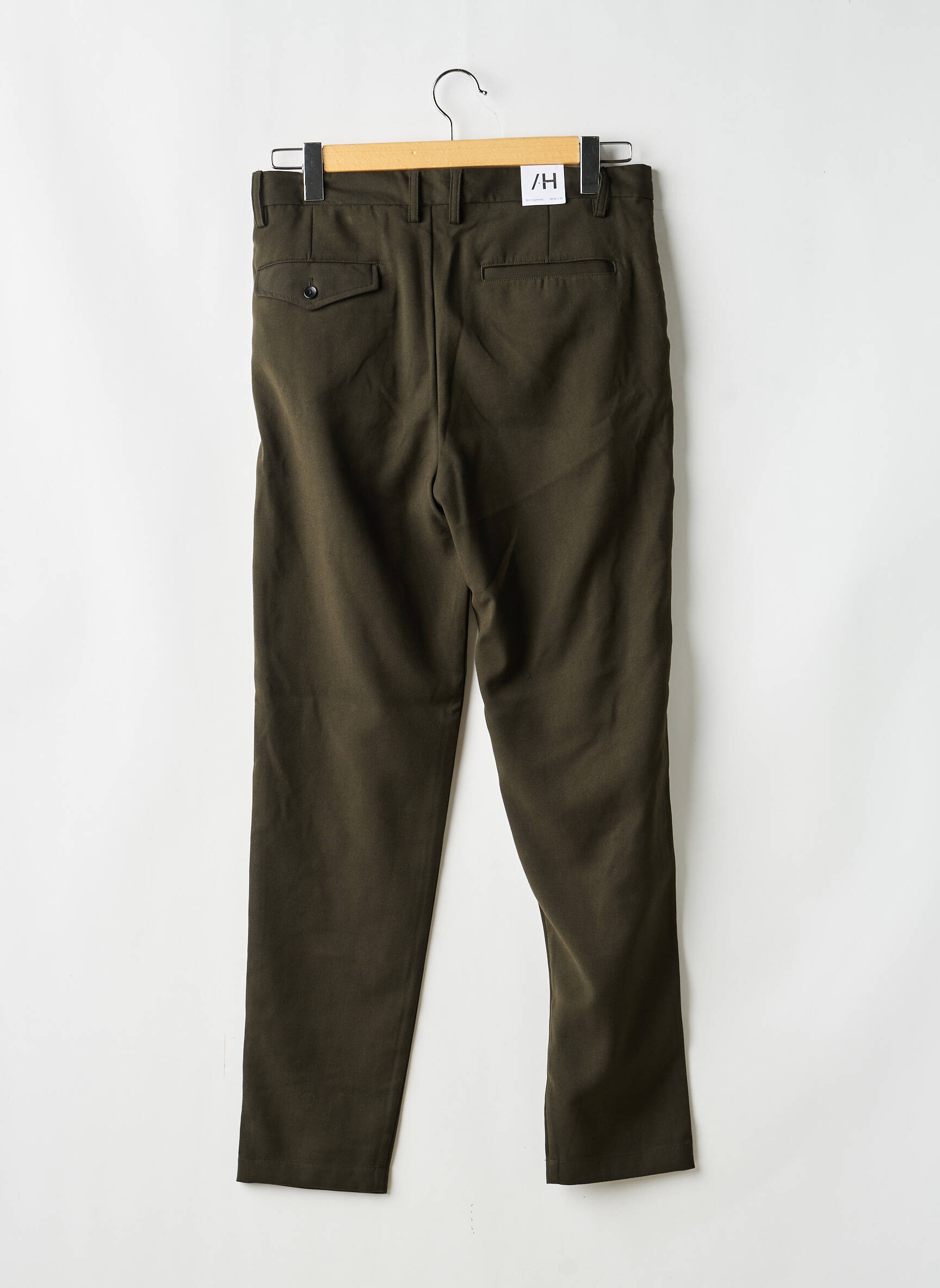 Pantalon drept mărime normală mărime normală verde SELECTED bărbat