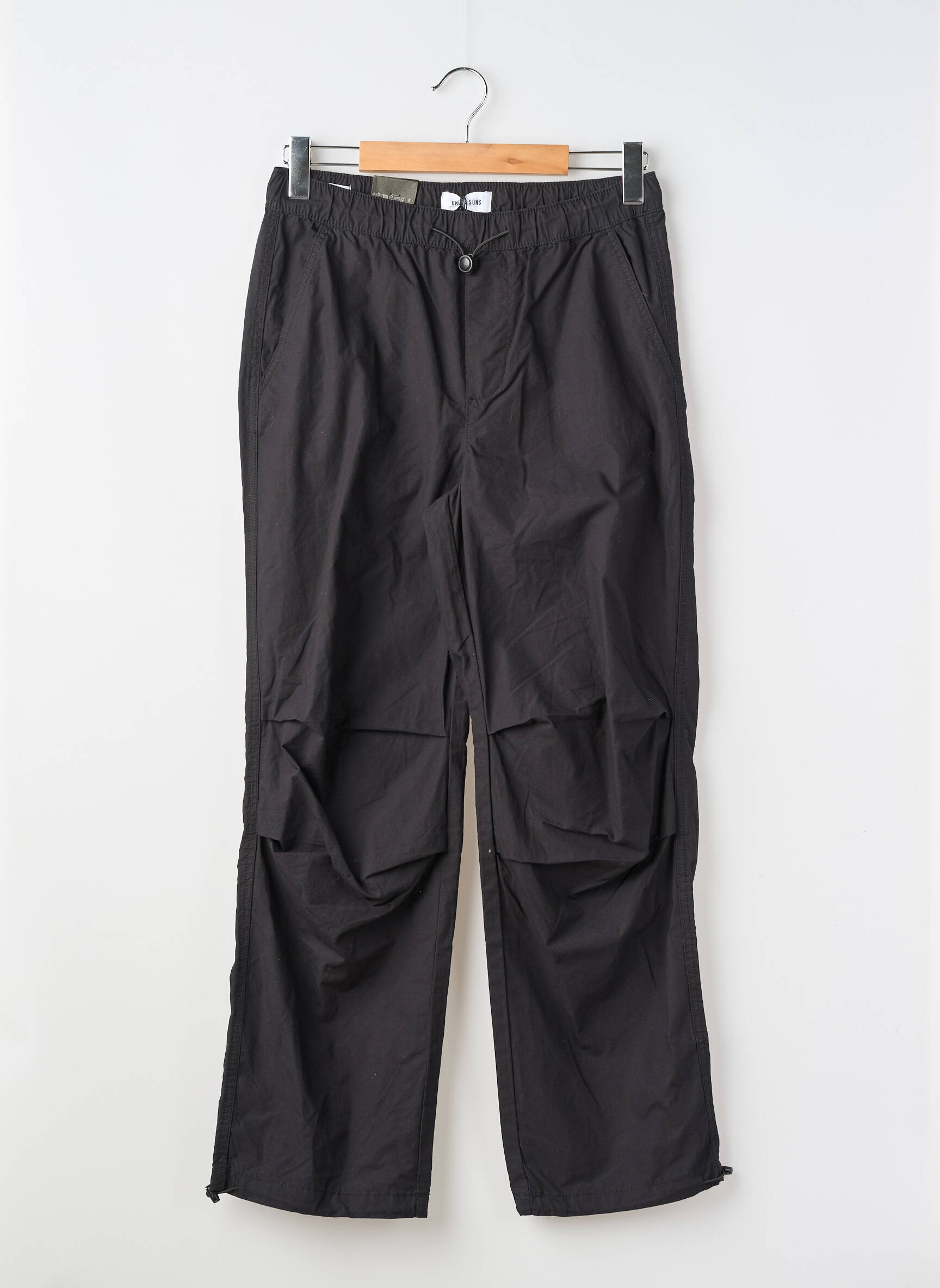 Pantalon drept mărime normală mărime normală negru ONLY&SONS bărbat