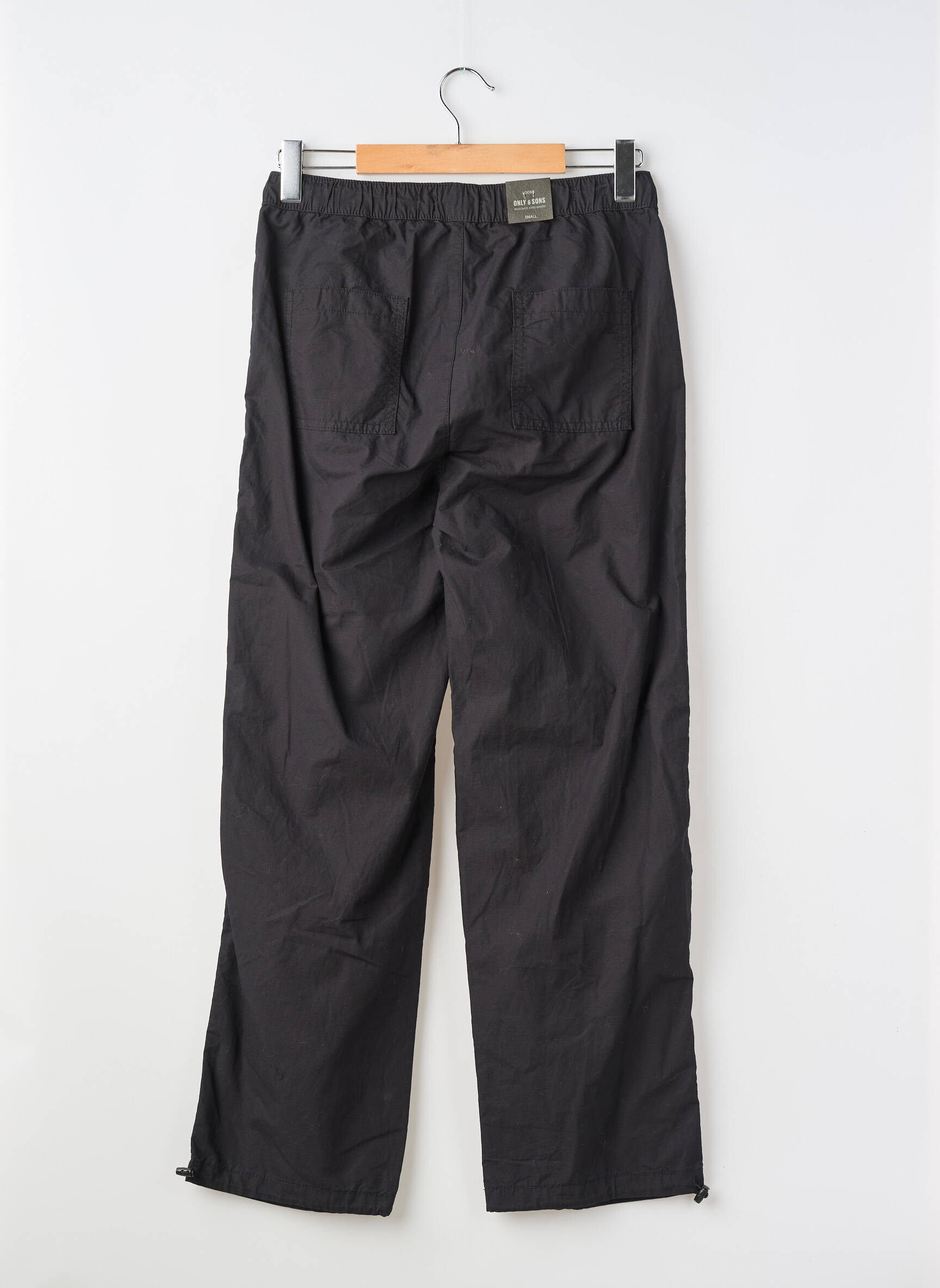 Pantalon drept mărime normală mărime normală negru ONLY&SONS bărbat