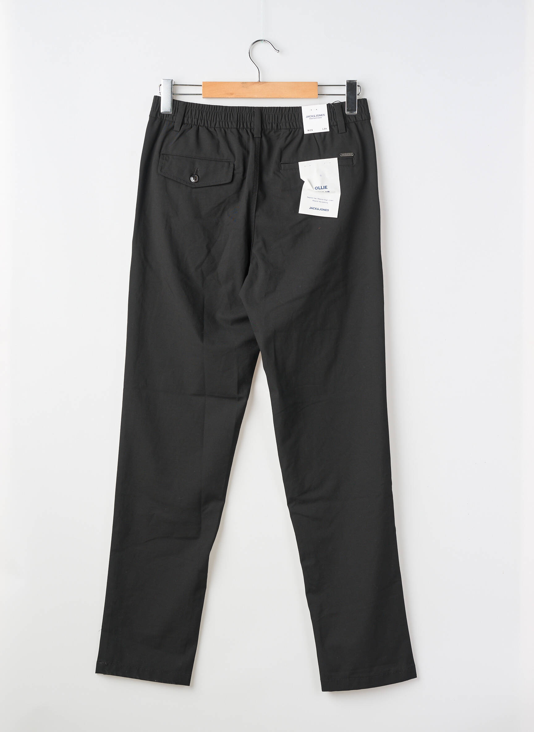 Pantalon drept negru JACK & JONES bărbat