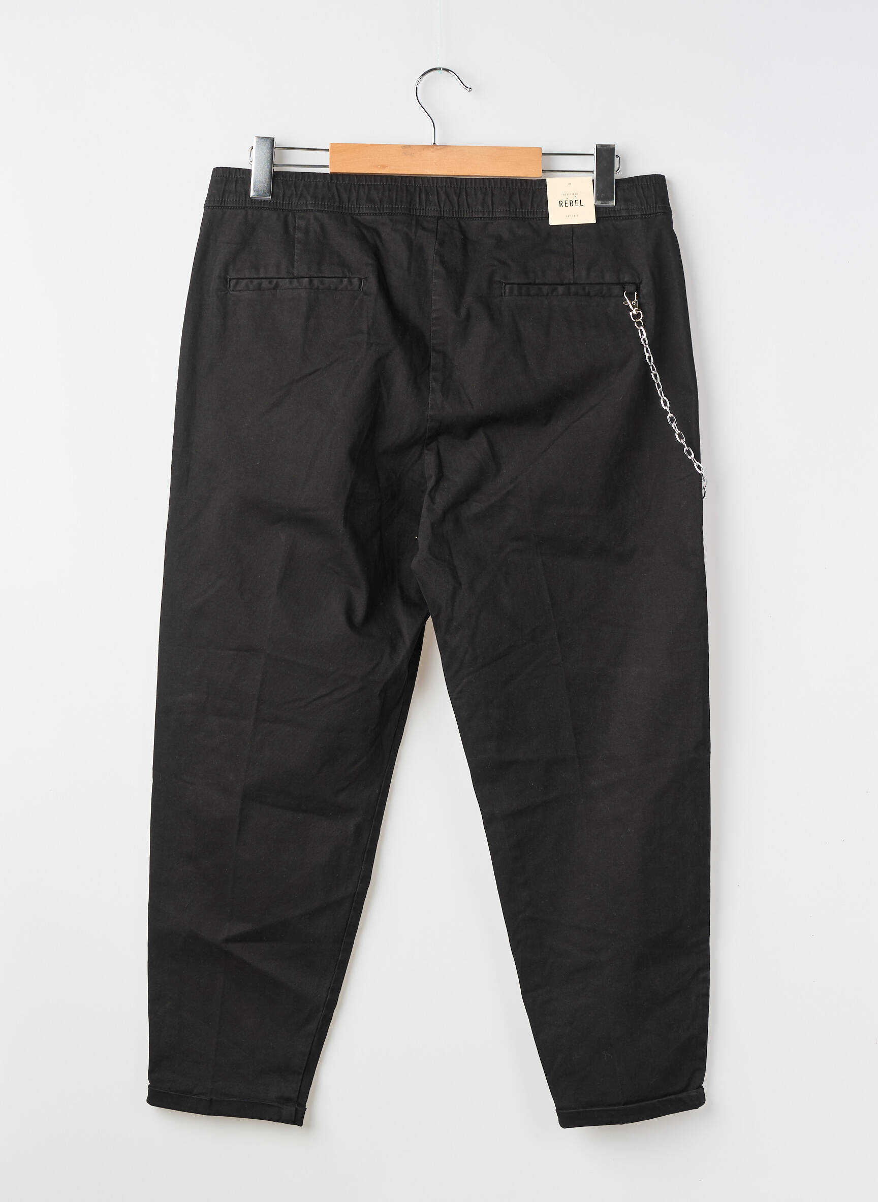Pantalon drept negru REDEFINED REBEL bărbat