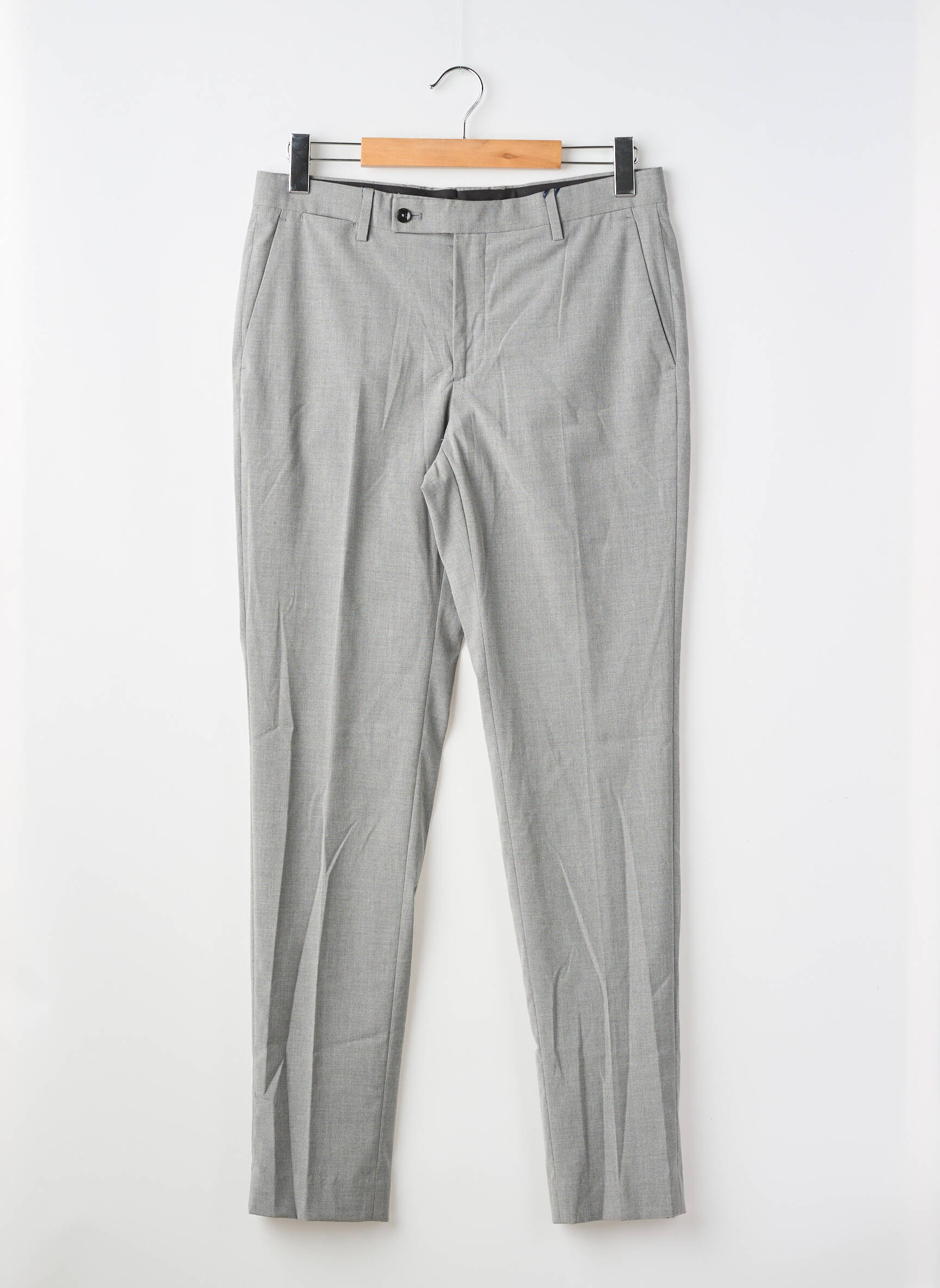 Pantalon drept gri MANGO bărbat