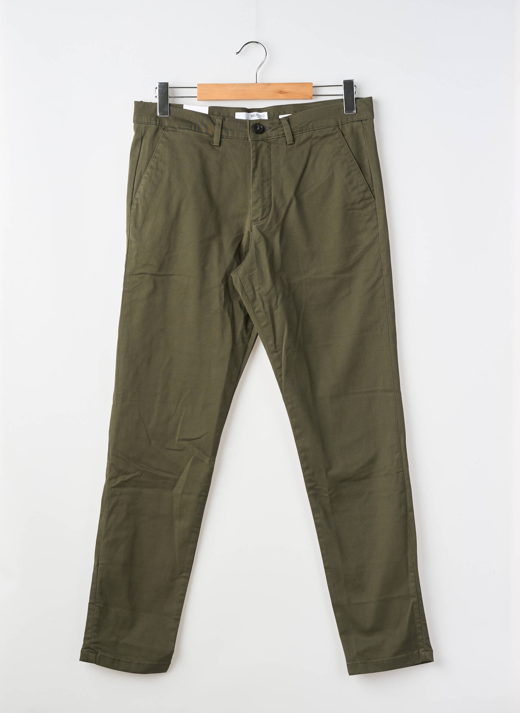 Pantalon drept verde SELECTED bărbat