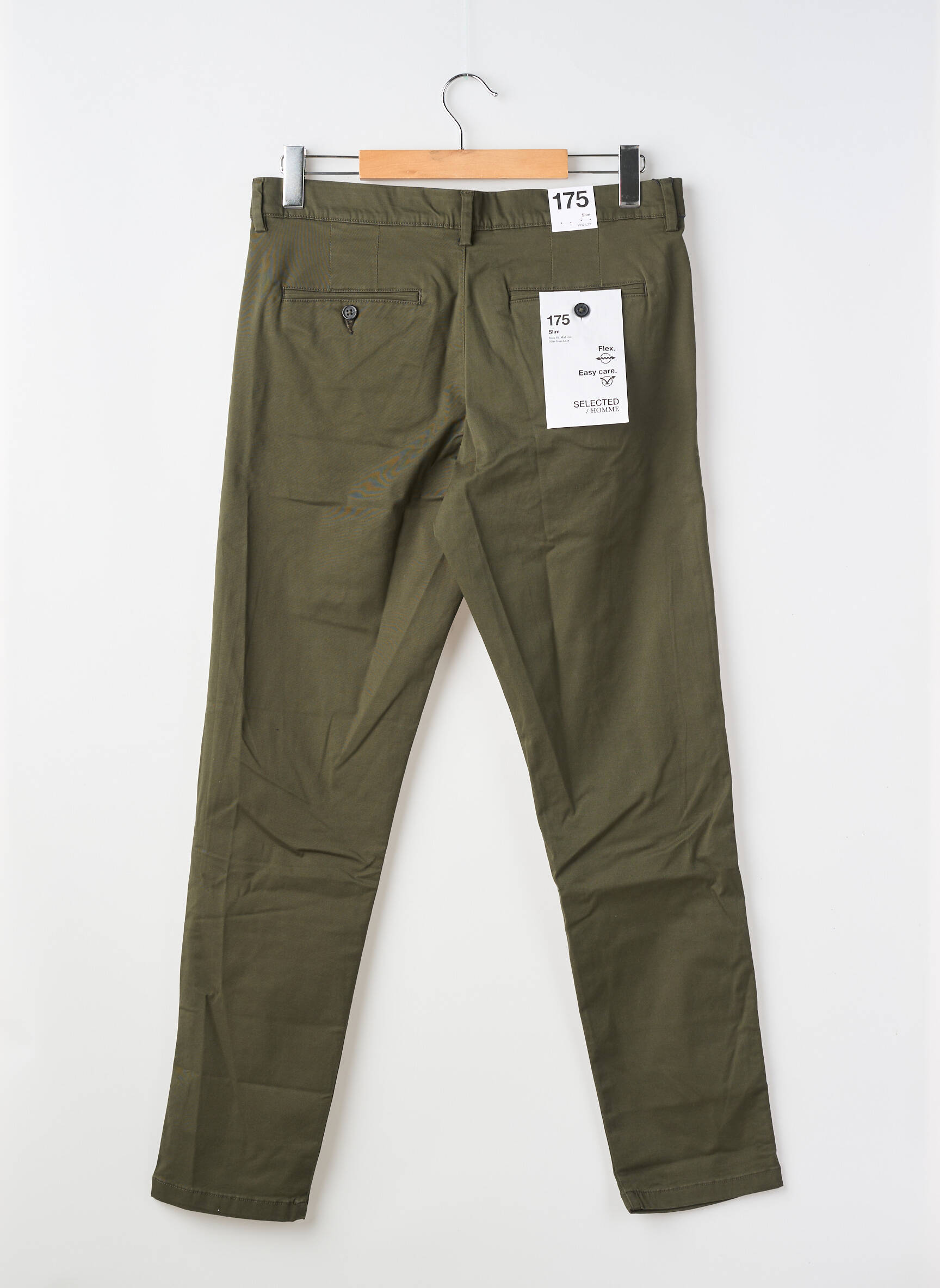Pantalon drept verde SELECTED bărbat
