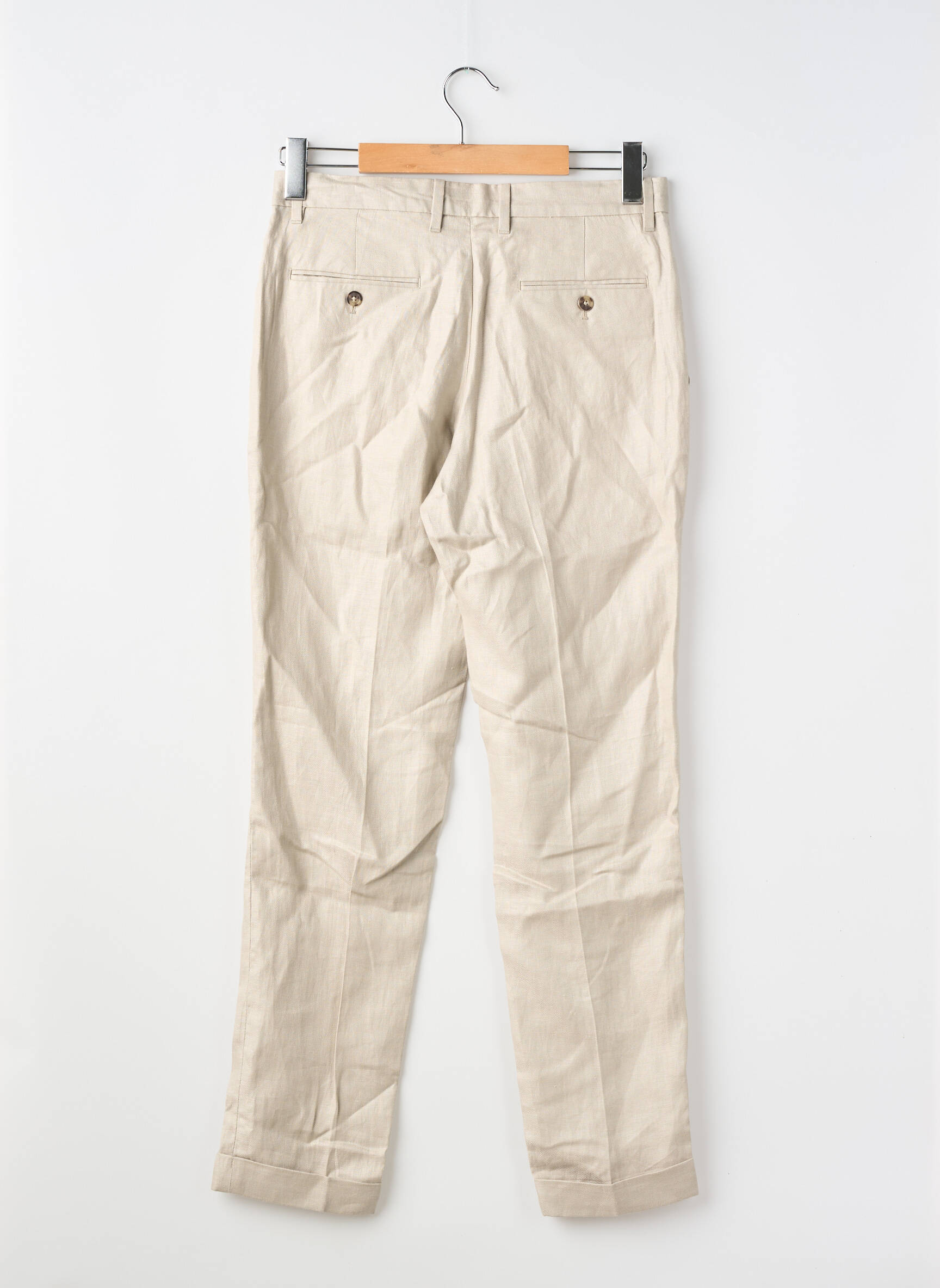 Pantalon drept bej MANGO bărbat