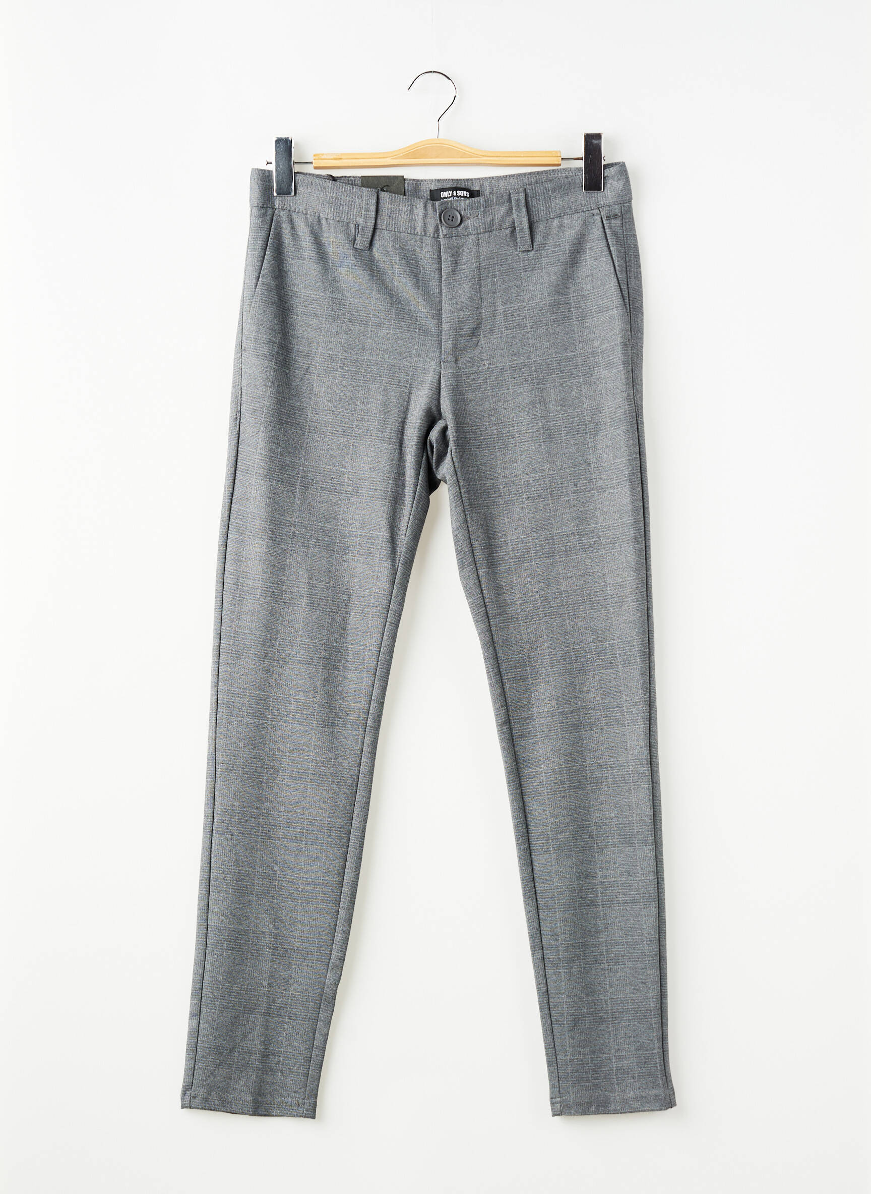 Pantalon slim mărime normală mărime normală gri ONLY&SONS bărbat