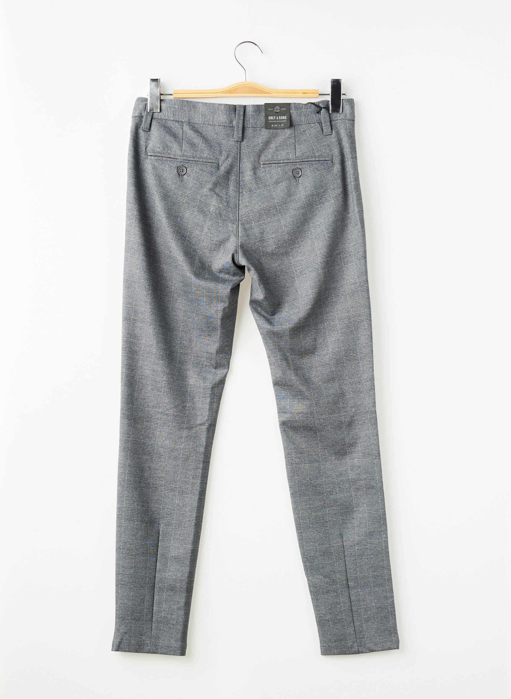 Pantalon slim mărime normală mărime normală gri ONLY&SONS bărbat