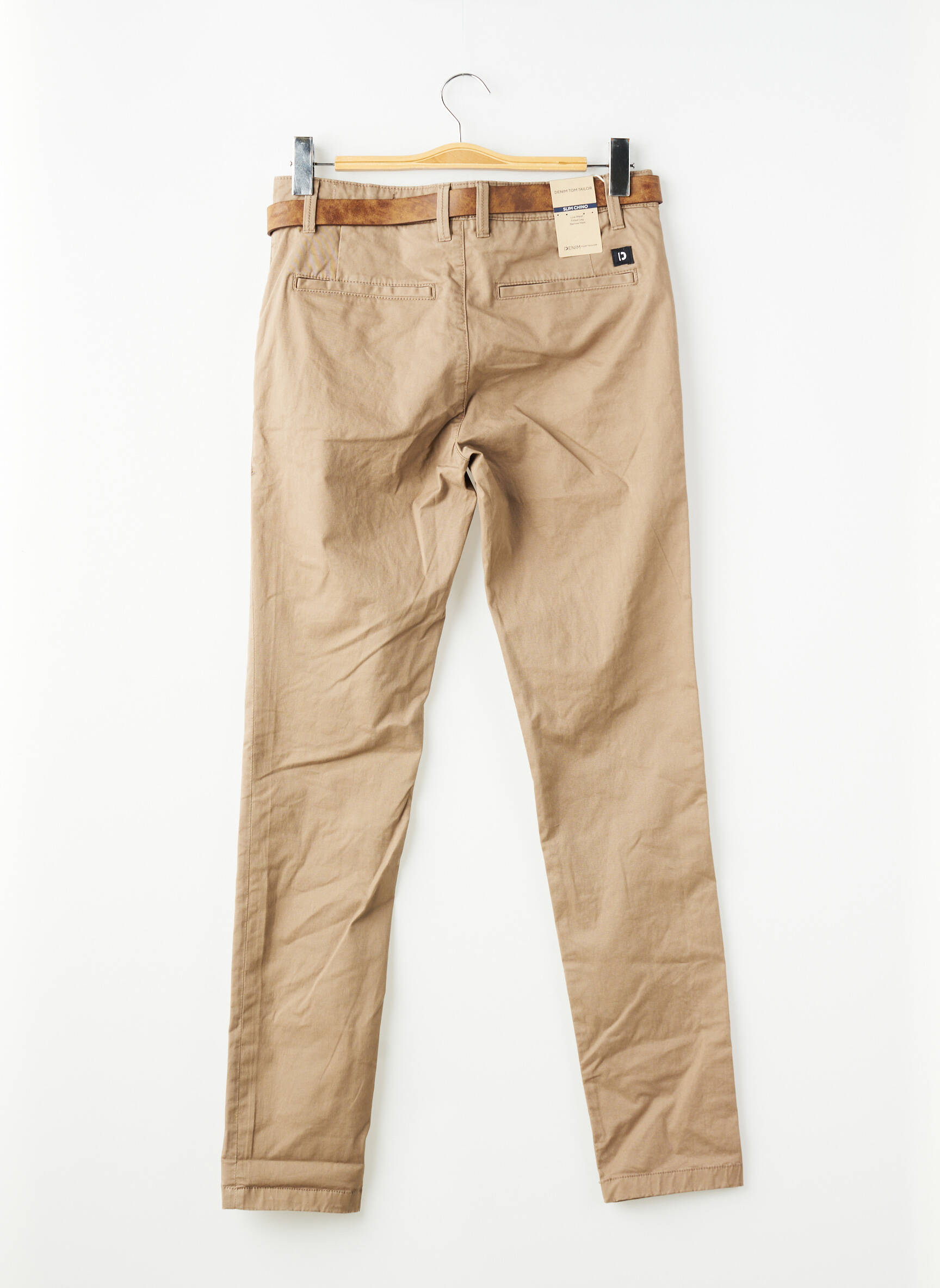 Pantalon chino subțire bej TOM TAILOR bărbat