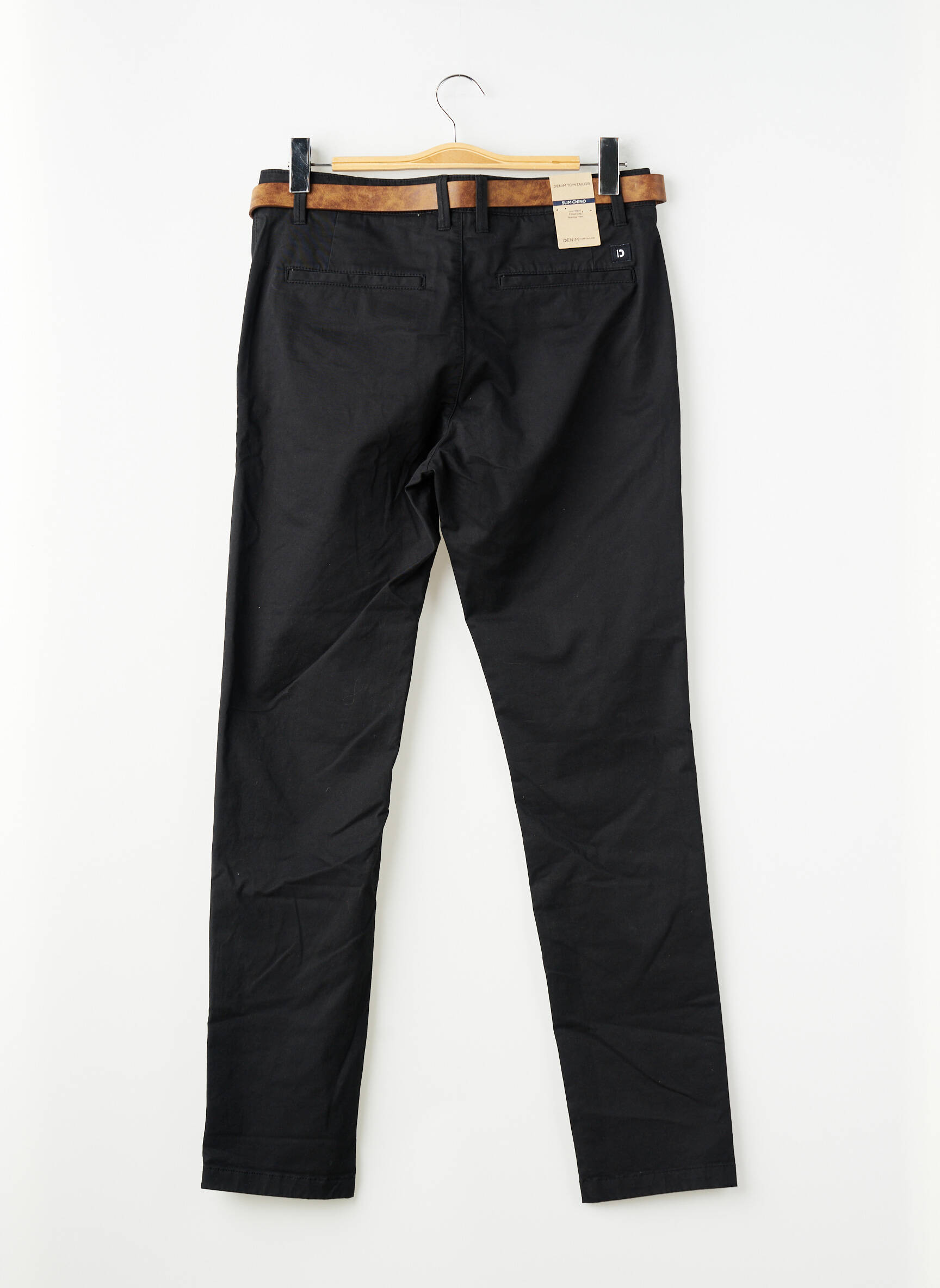 Pantalon chino subțire negru TOM TAILOR bărbat
