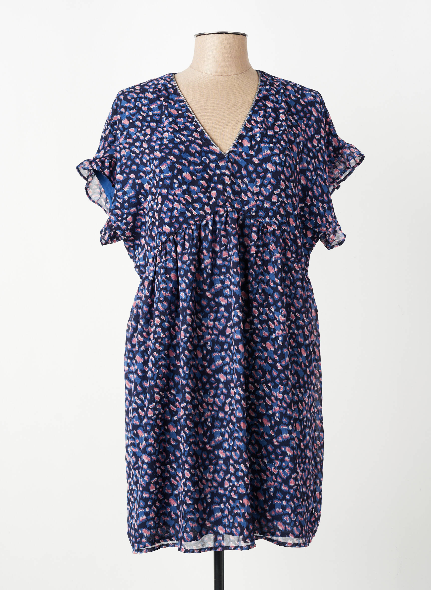 Rochie scurtă albastru LE TEMPS DES CERISES femeie