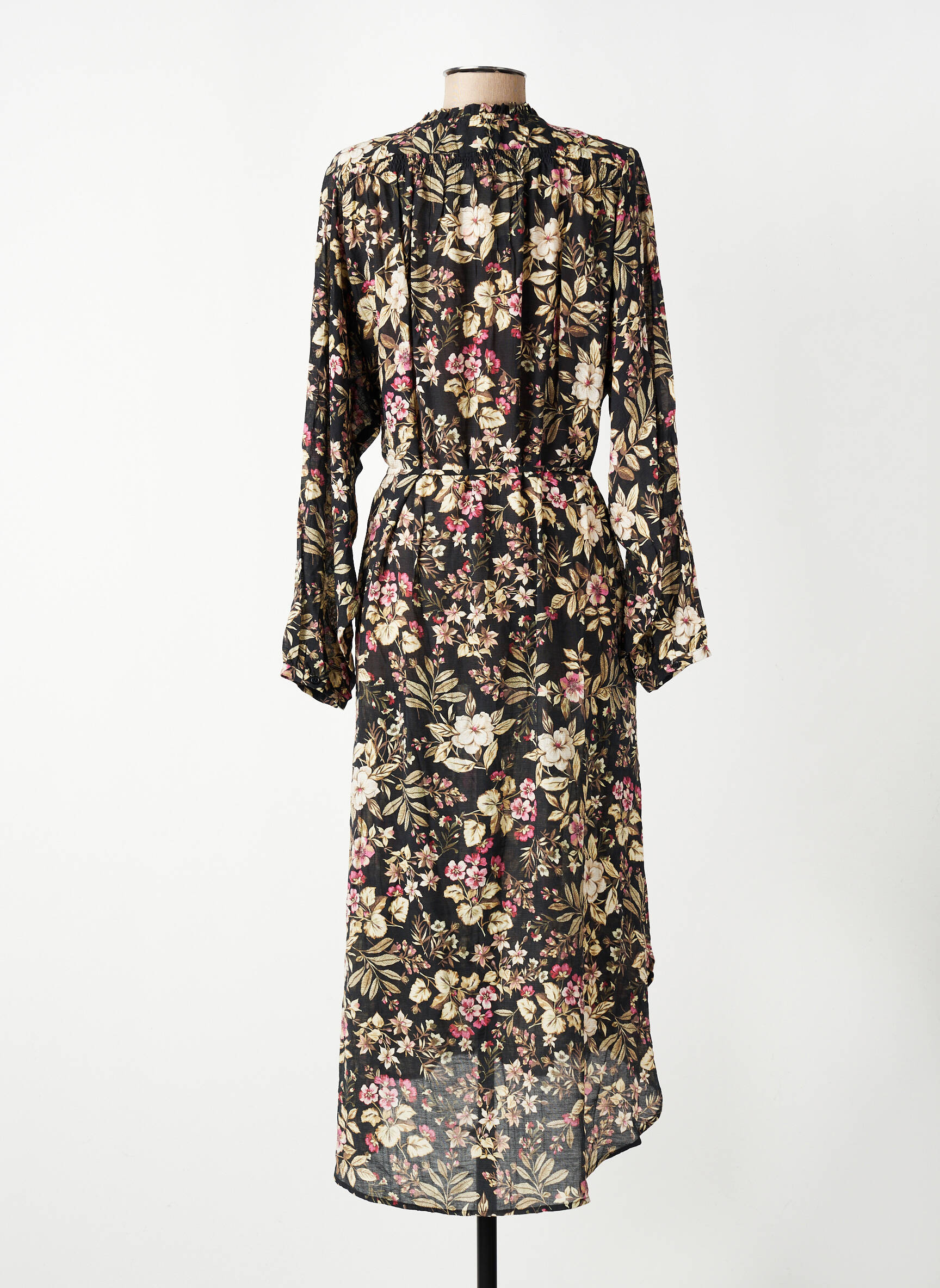 Rochie lungă negru MANGO femeie