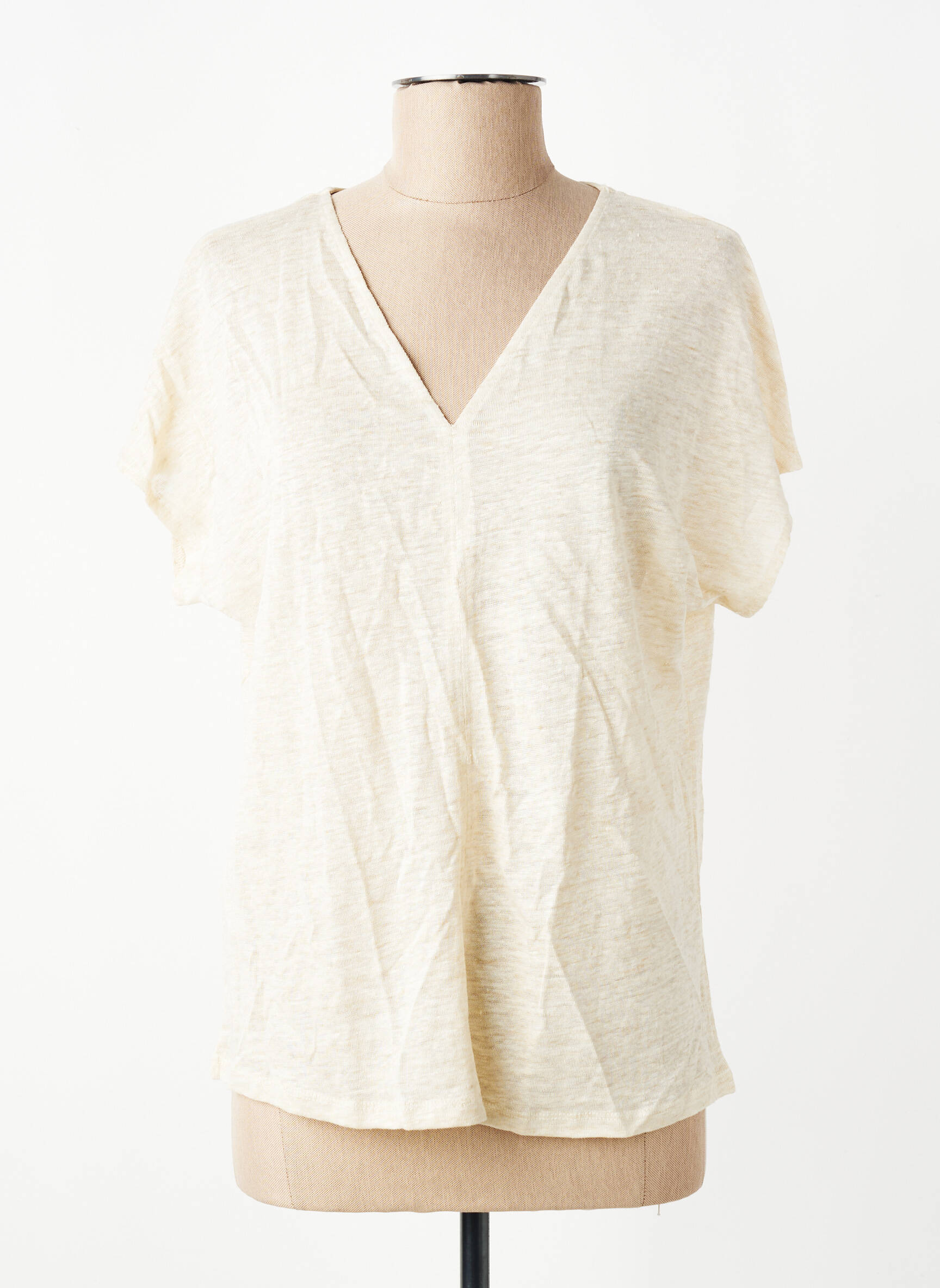 Tricou bej MANGO femeie
