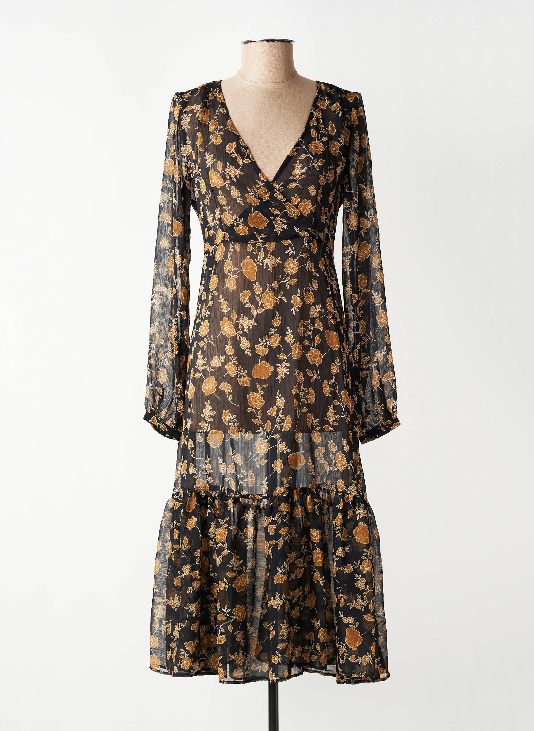 Rochie scurtă maro LPB LES PETITES BOMBES  femeie