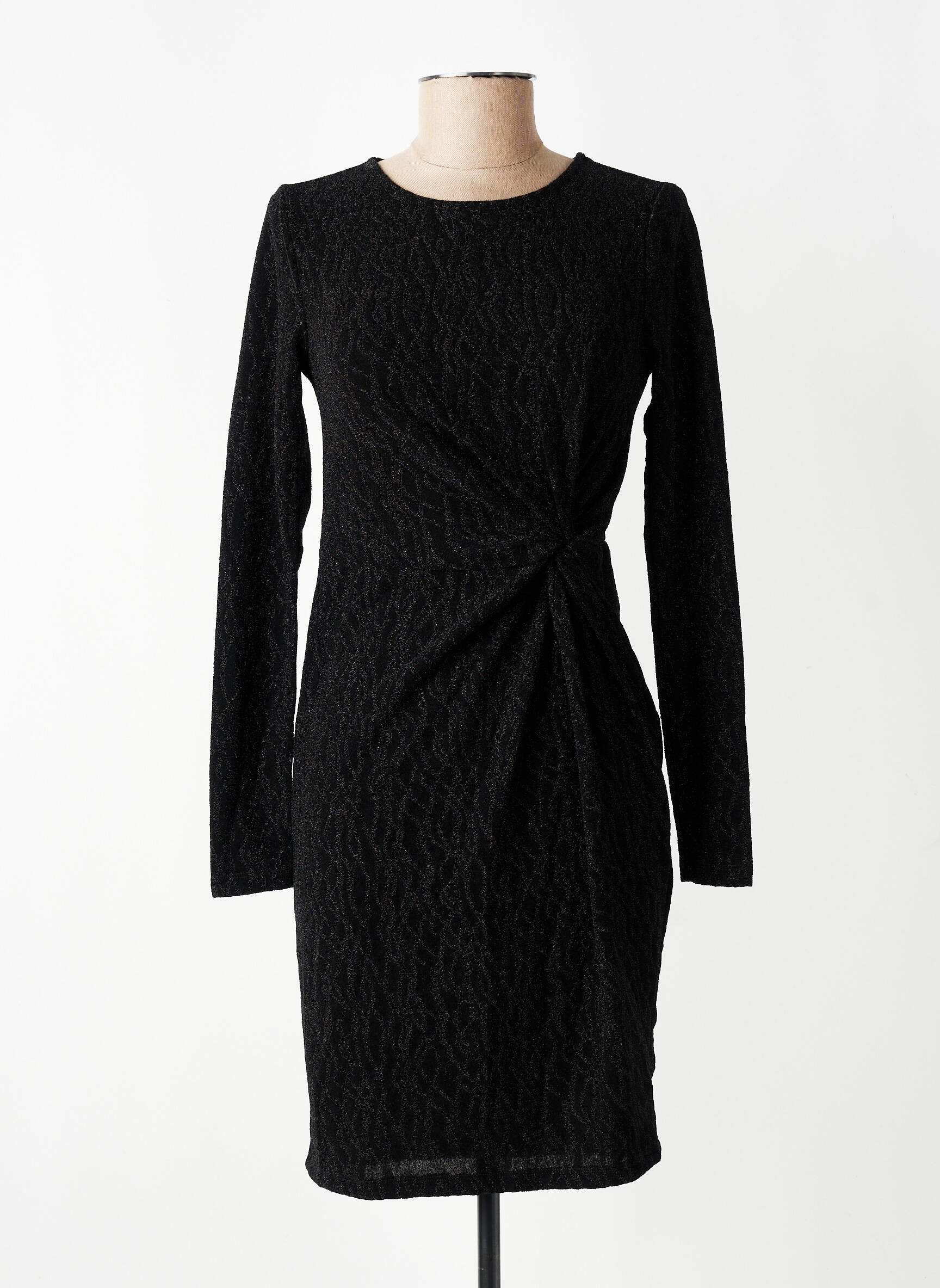 Rochie midi guler rotund negru VERO MODA femeie
