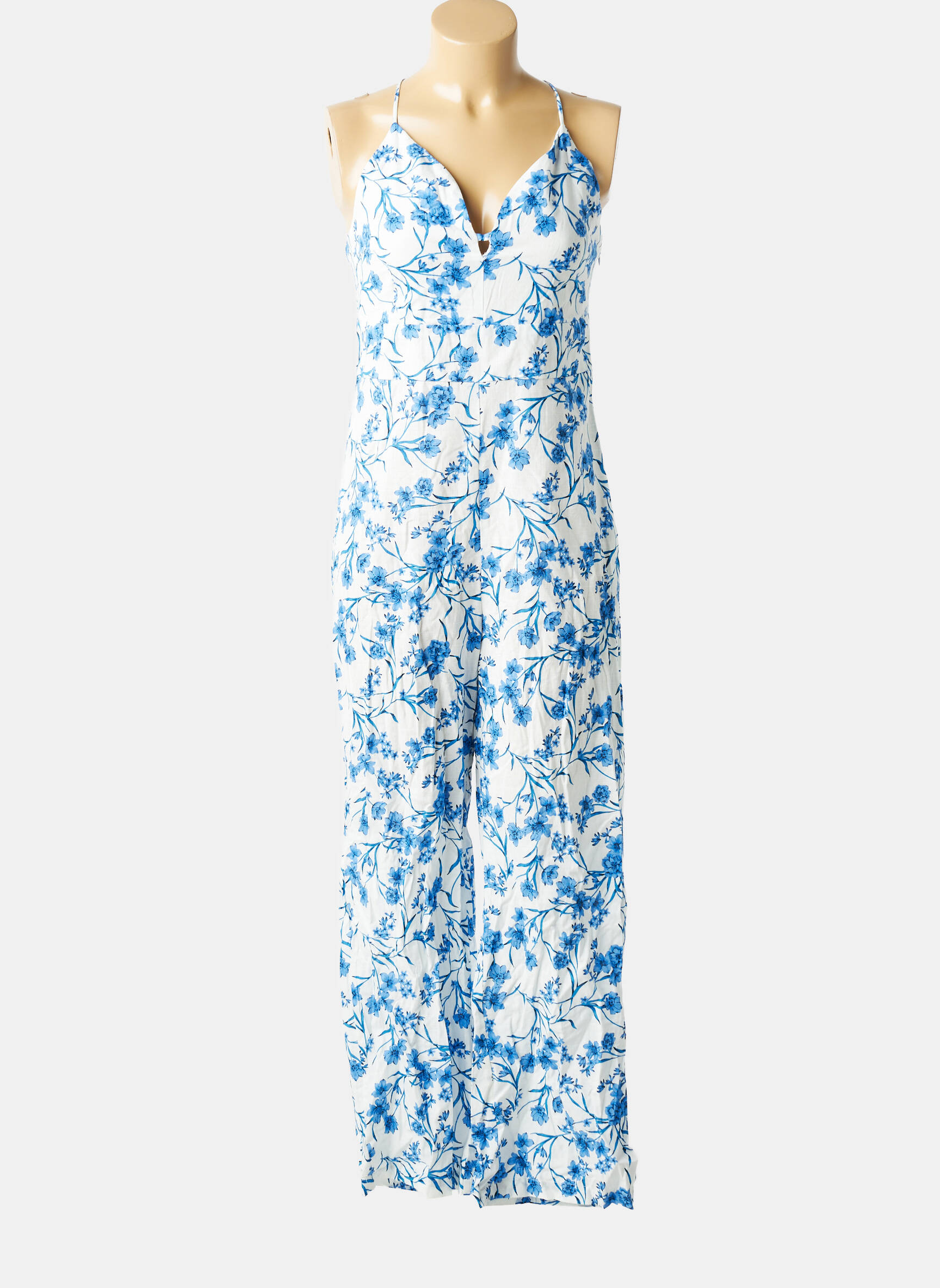 Salopetă-pantalon albastru MANGO femeie
