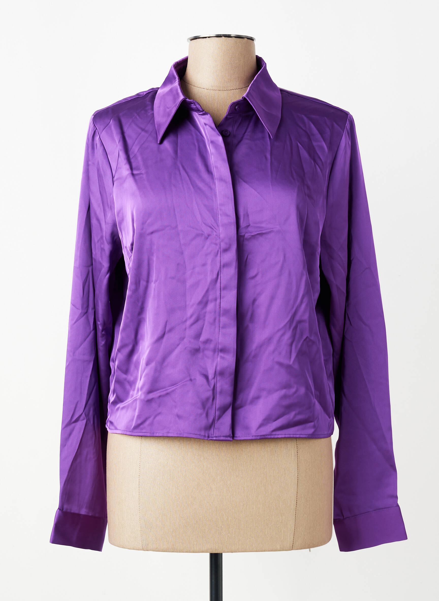 Cămașă mâneci lungi mâneci lungi violet ONLY femeie