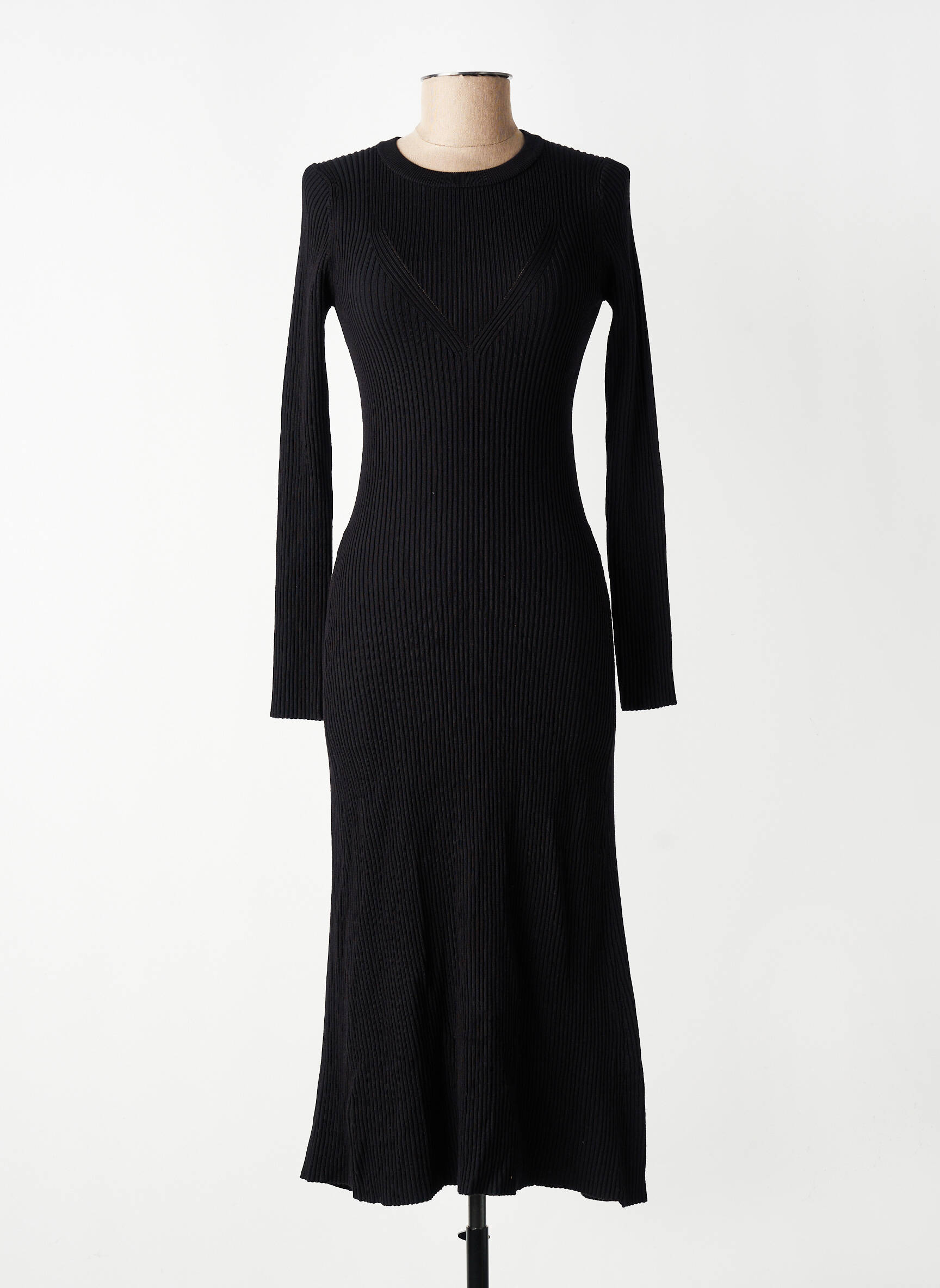 Rochie pulover negru MANGO femeie