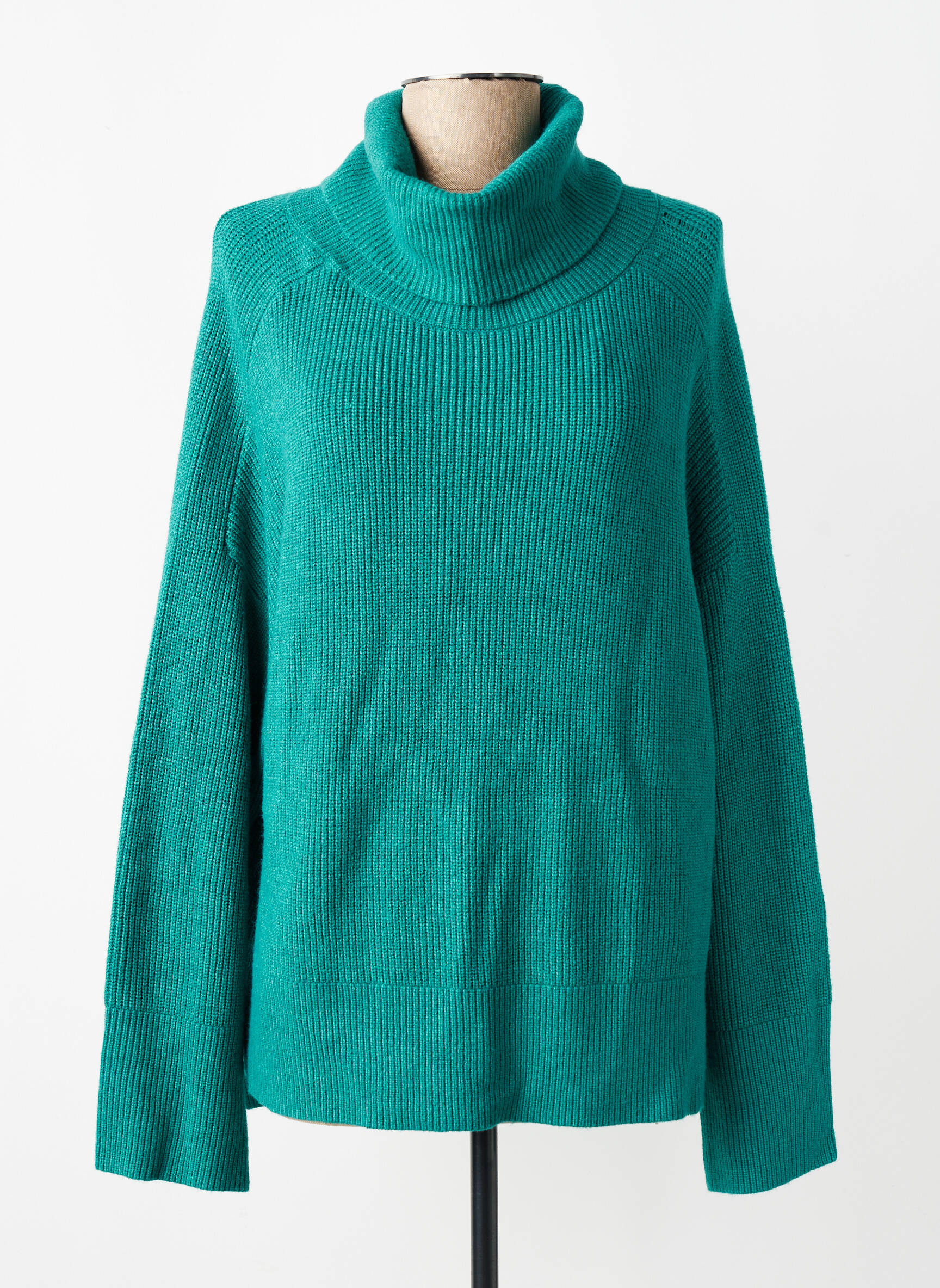 Pulover cu guler înalt verde TOM TAILOR femeie