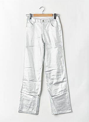 Pantalon drept argintiu LOAVIES femeie