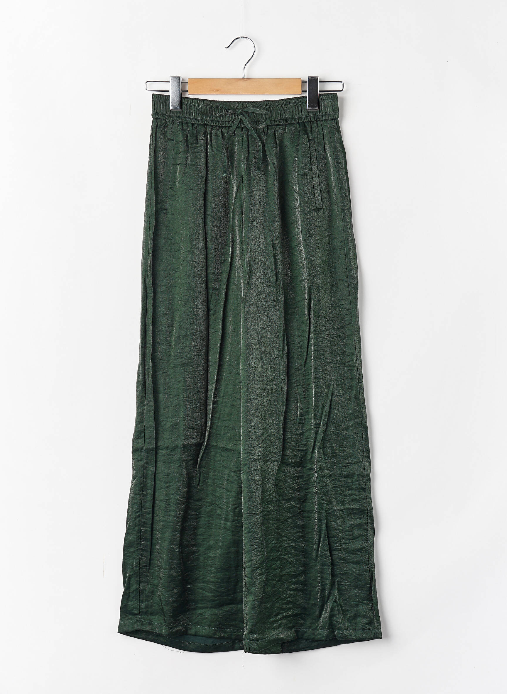 Pantalon drept verde JACQUELINE DE YONG femeie