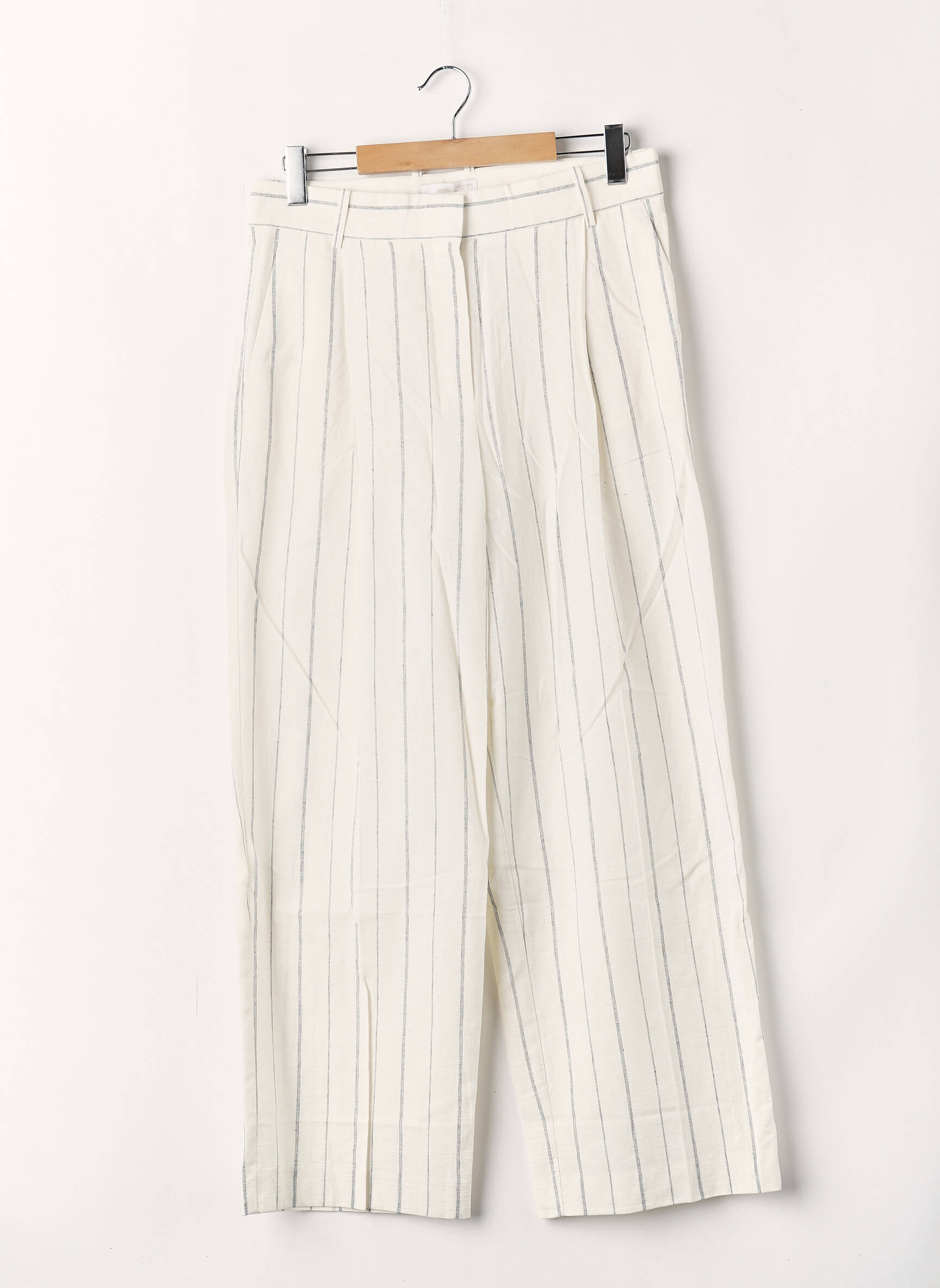 Pantalon drept alb MANGO femeie