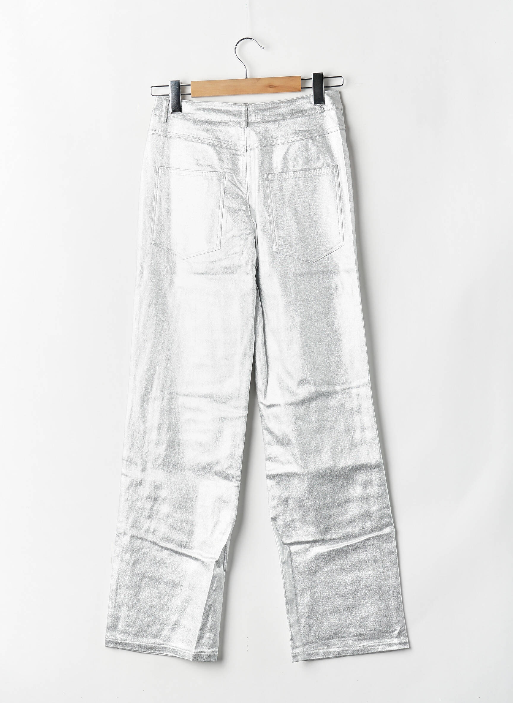 Pantalon drept argintiu LOAVIES femeie
