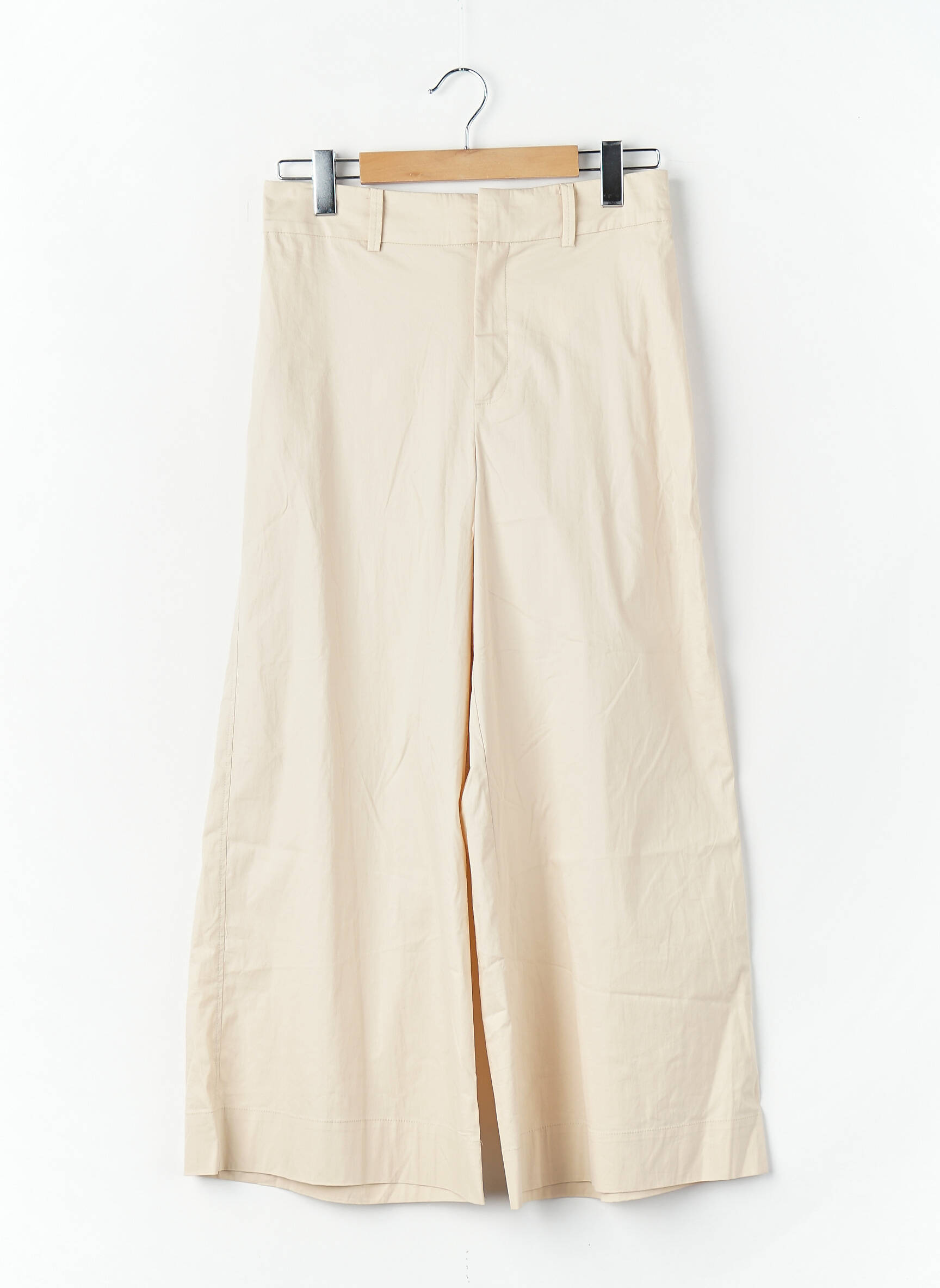 Pantalon larg bej MANGO femeie