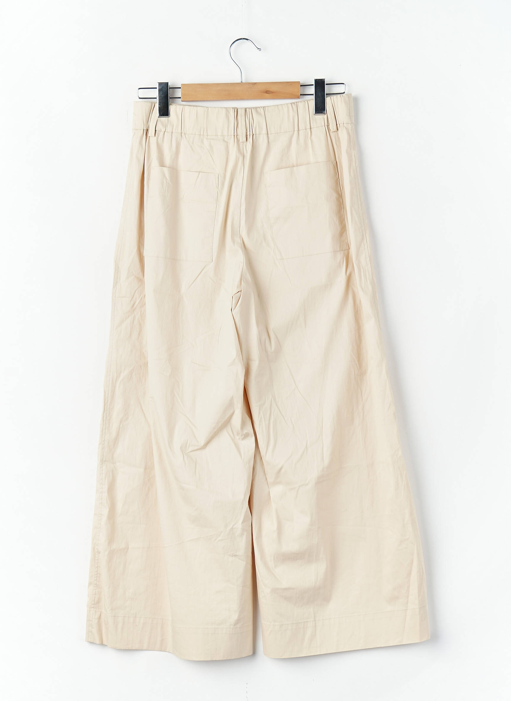 Pantalon larg bej MANGO femeie