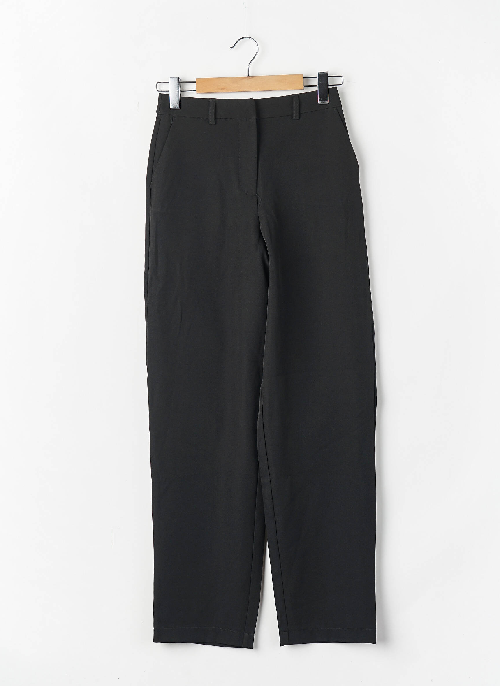 Pantalon drept talie înaltă talie înaltă negru VILA femeie