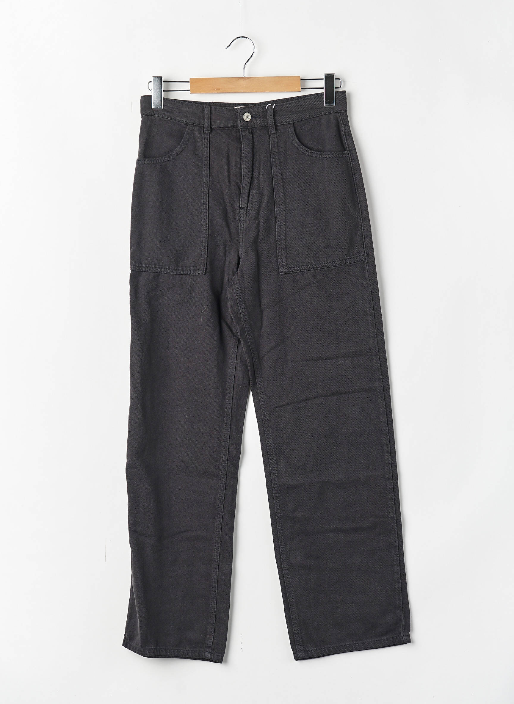 Pantalon cargo croială dreaptă negru ONLY femeie