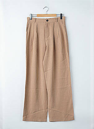 Pantalon larg bej MANGO femeie