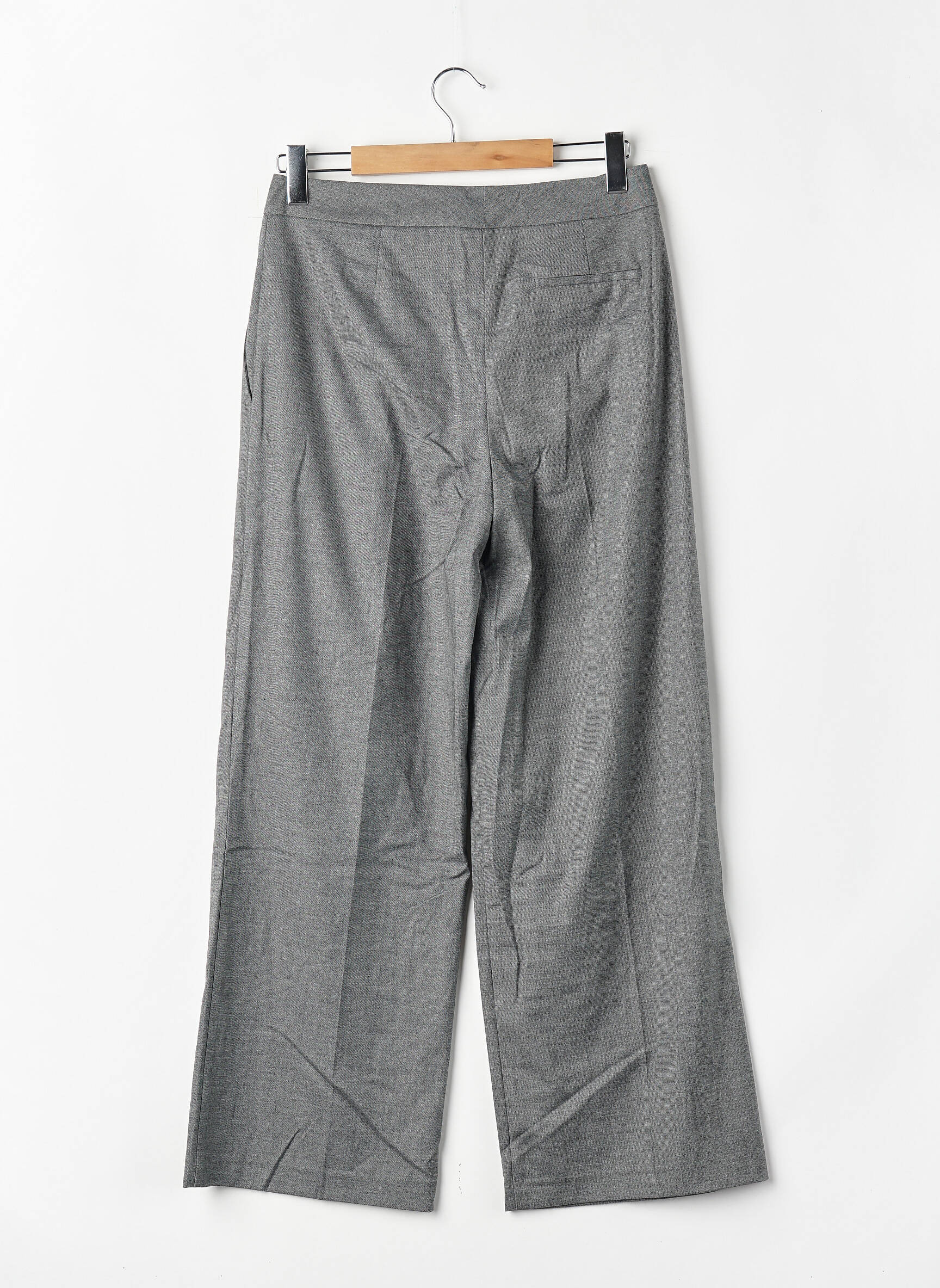 Pantalon larg gri MANGO femeie
