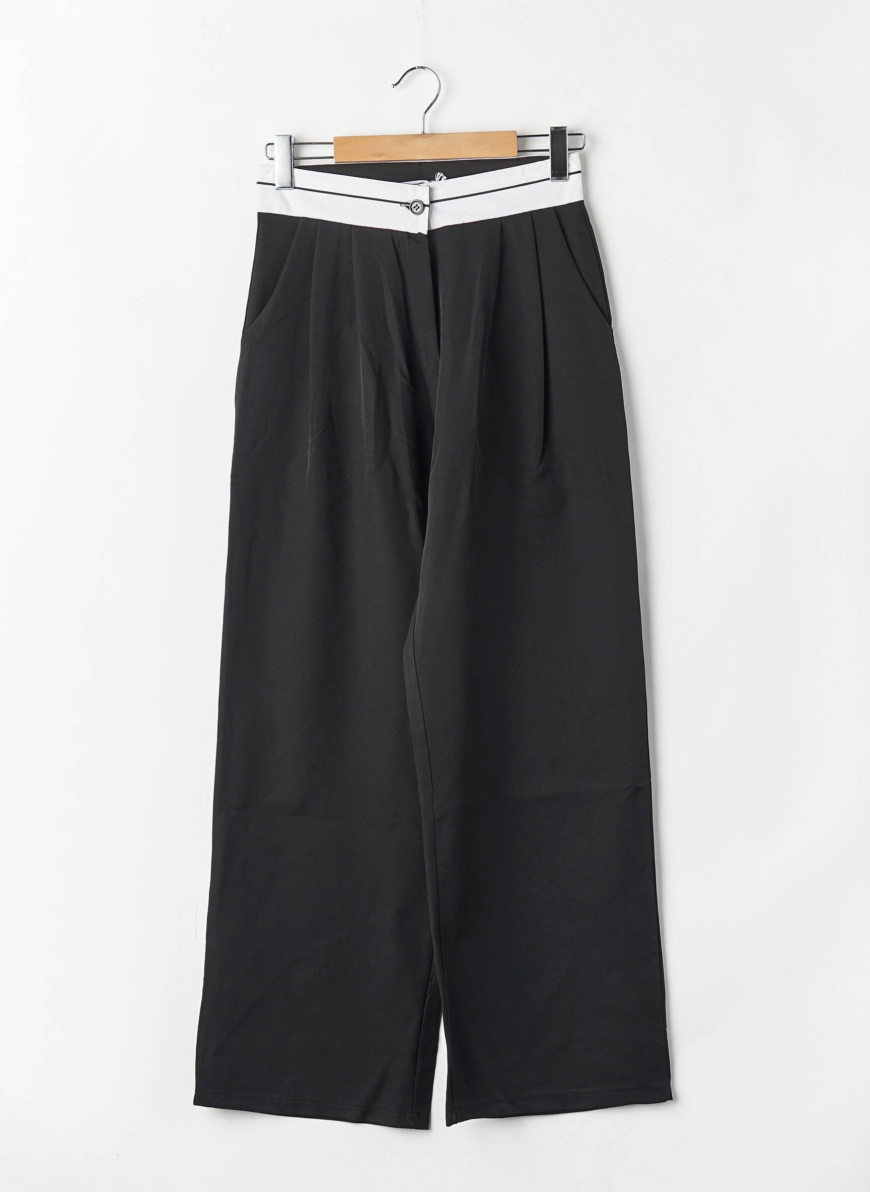 Pantalon larg negru HAILYS femeie